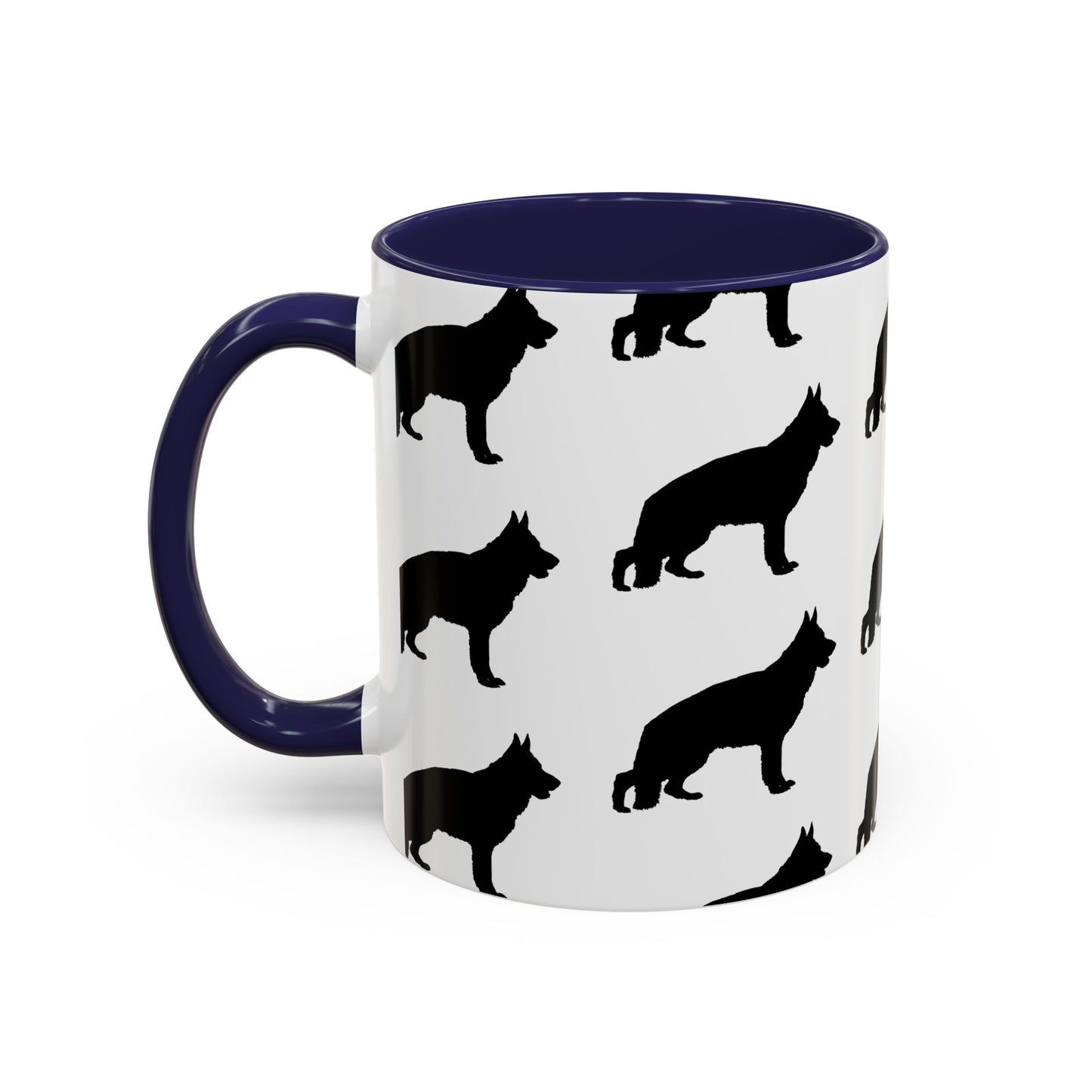 German Shepherd Silhouette 2-Tone Coffee Mug