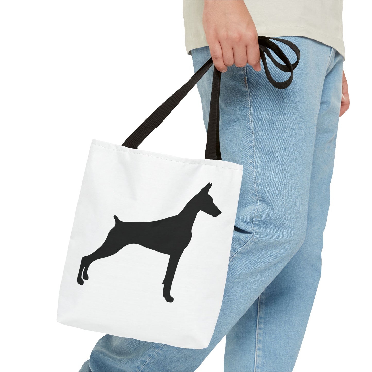 Doberman Silhouette Tote Bag