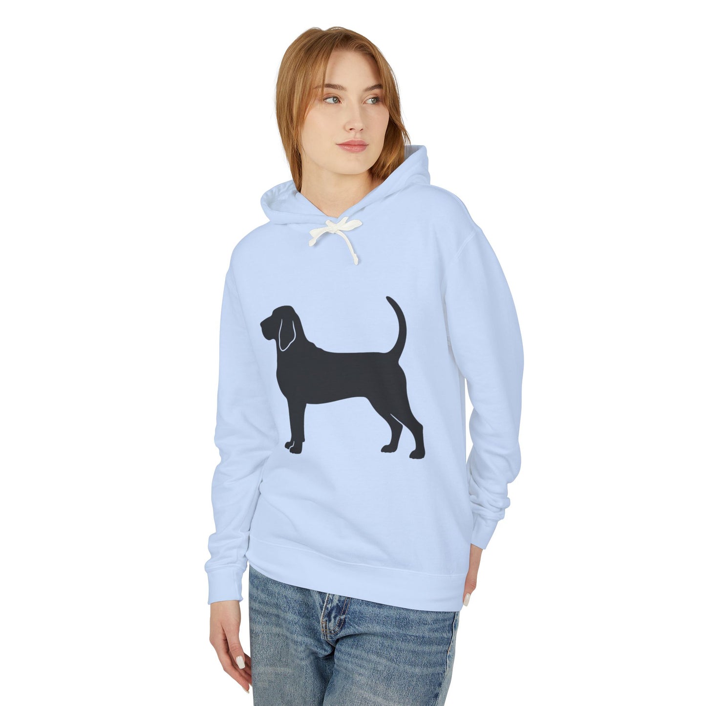 Bloodhound Silhouette Unisex Lightweight Hoodie