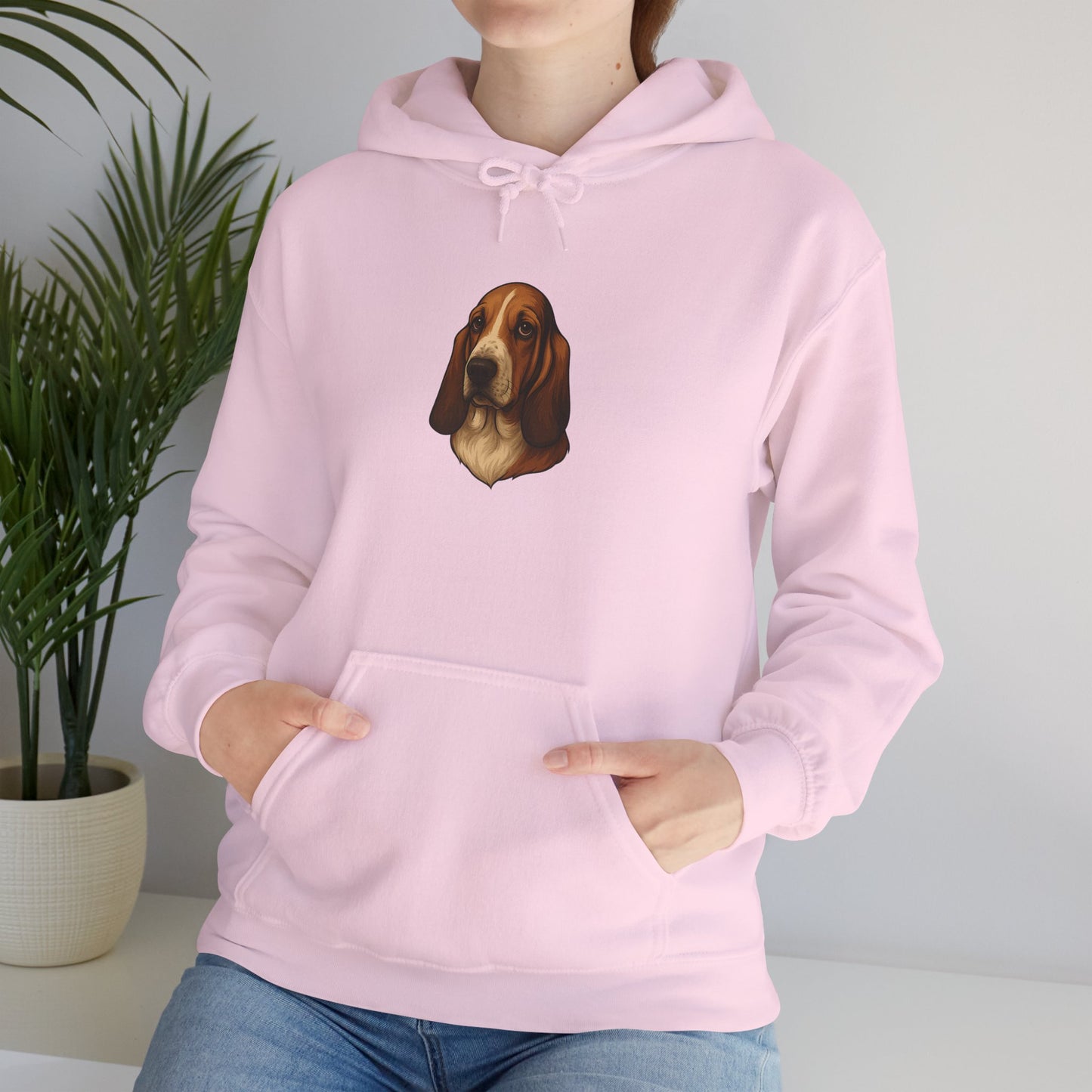 Basset Hound Head Unisex Hoodie