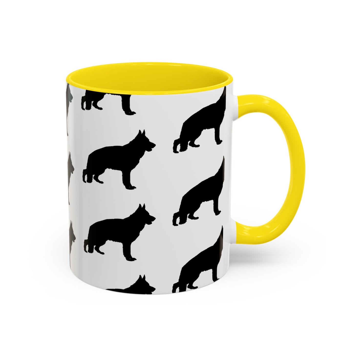German Shepherd Silhouette 2-Tone Coffee Mug
