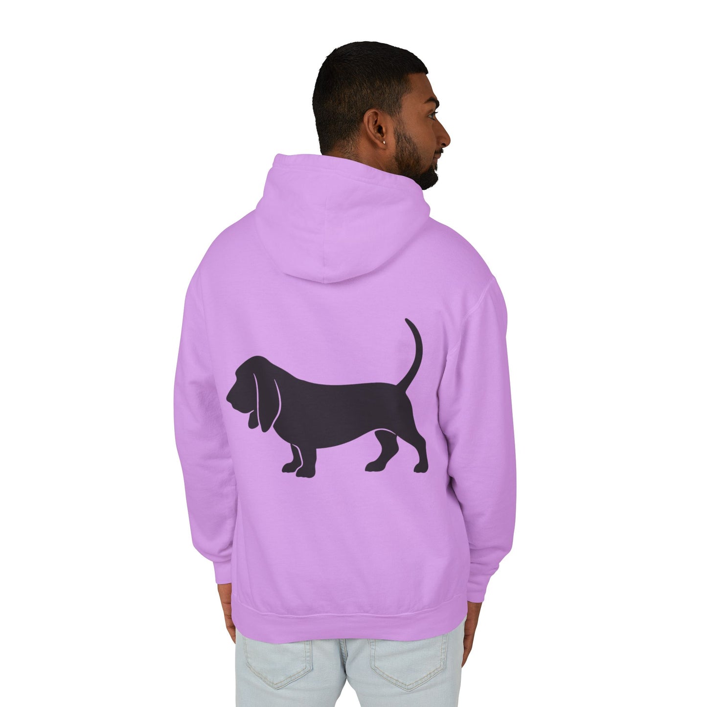 Basset Hound Silhouette Unisex Lightweight Hoodie