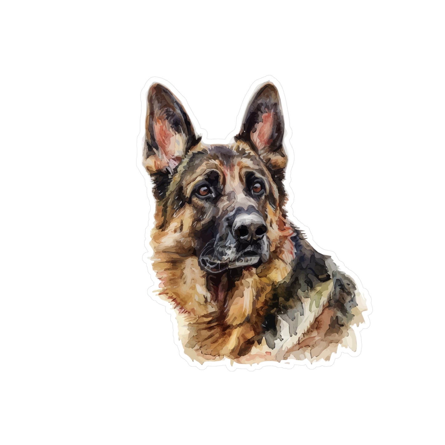 German Shepherd Head Vinyl Decal