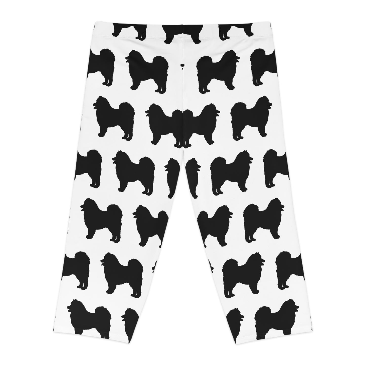 Samoyed Silhouette Women's Capri Leggings