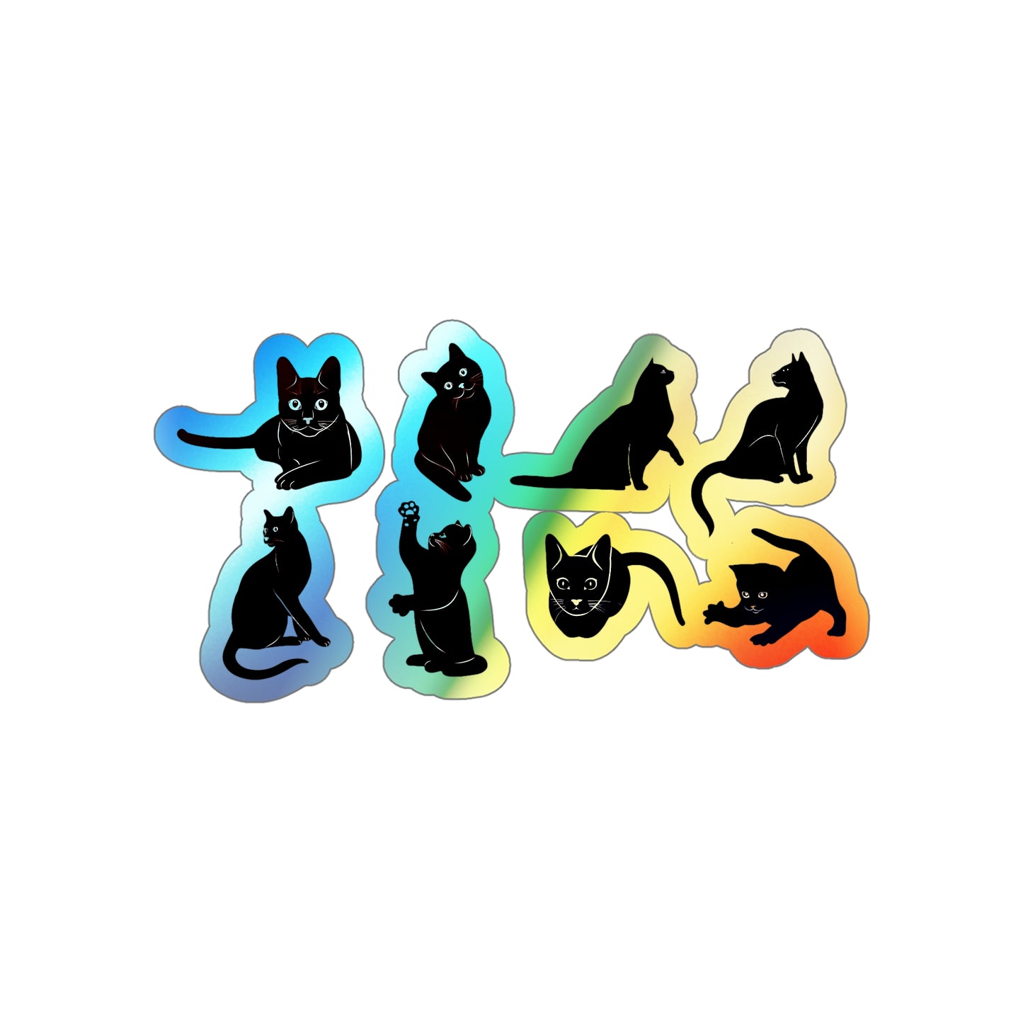 Cats Holographic Sticker