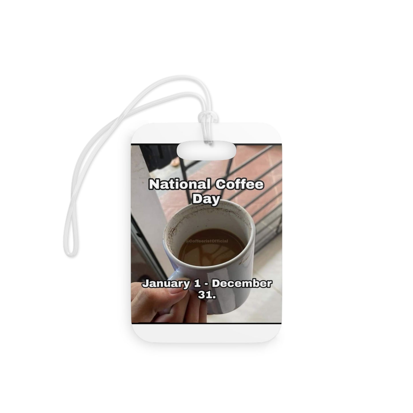 National Coffee Day Luggage Tag