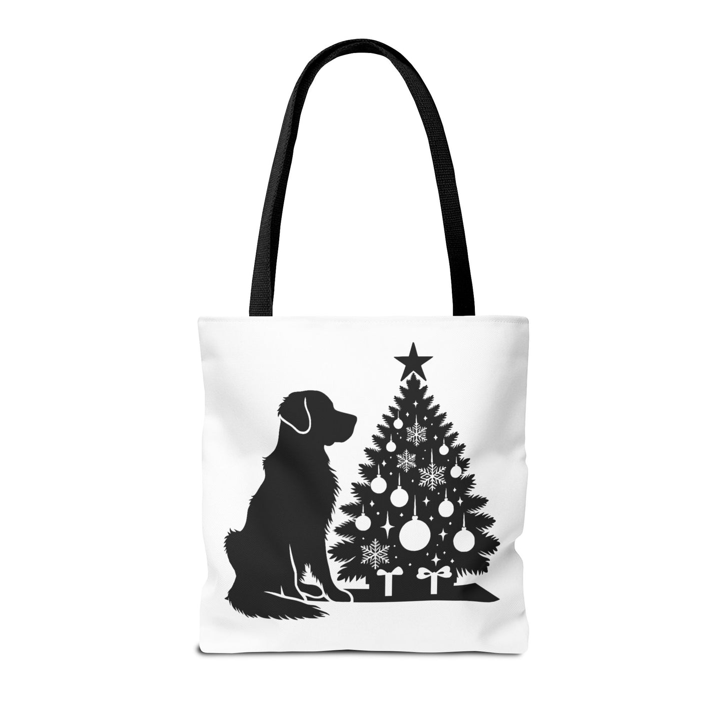 Golden Christmas Tree Tote Bag