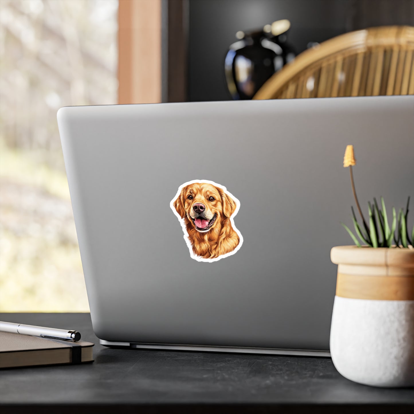Golden Head Vinyl Decal