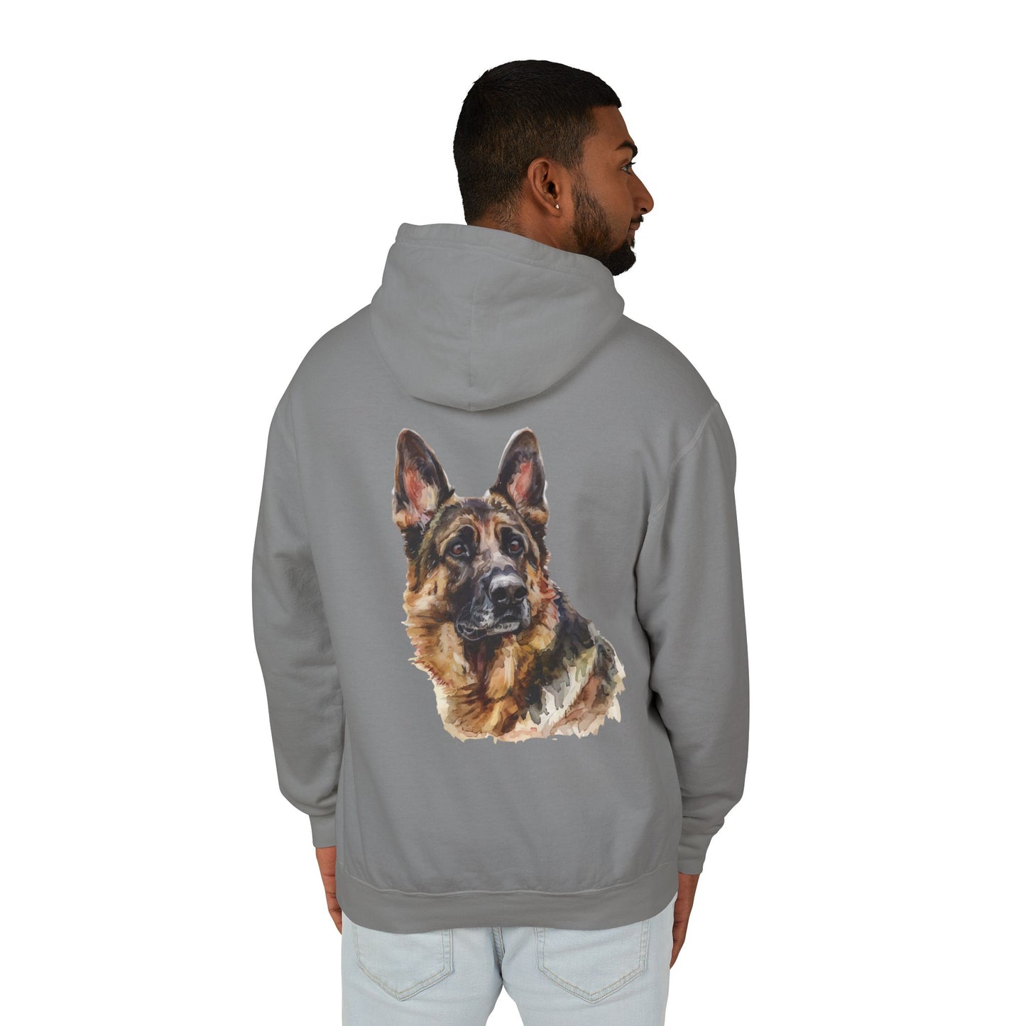 German Shepherd Head Unisex Lightweight Hoodie
