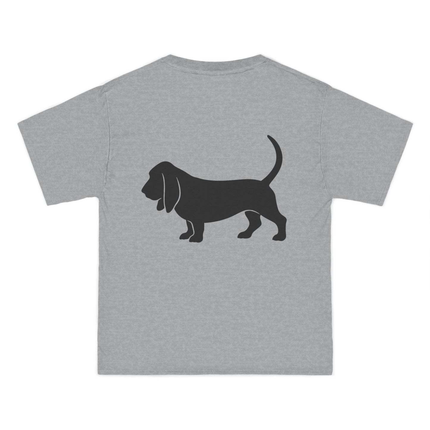 Basset Hound Silhouette Men's Short-Sleeve Crewneck Tee
