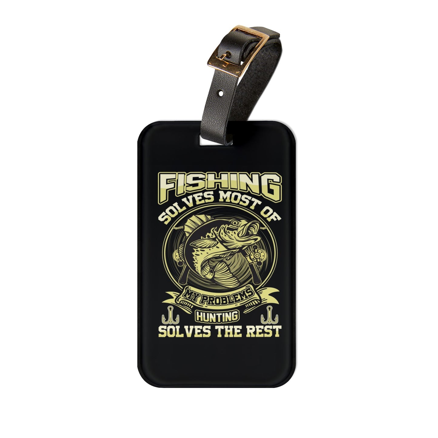 Problem Solving Leather Strap Luggage Tag