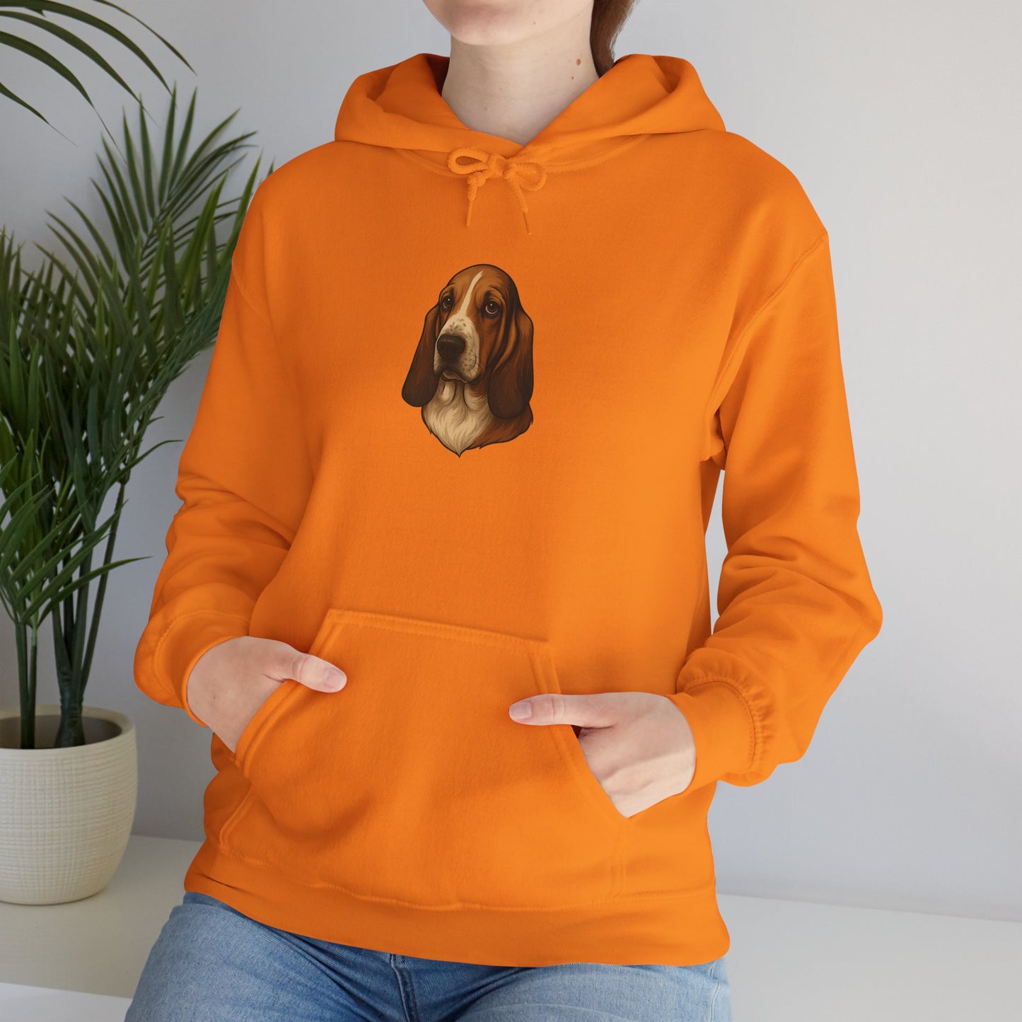 Basset Hound Head Unisex Hoodie