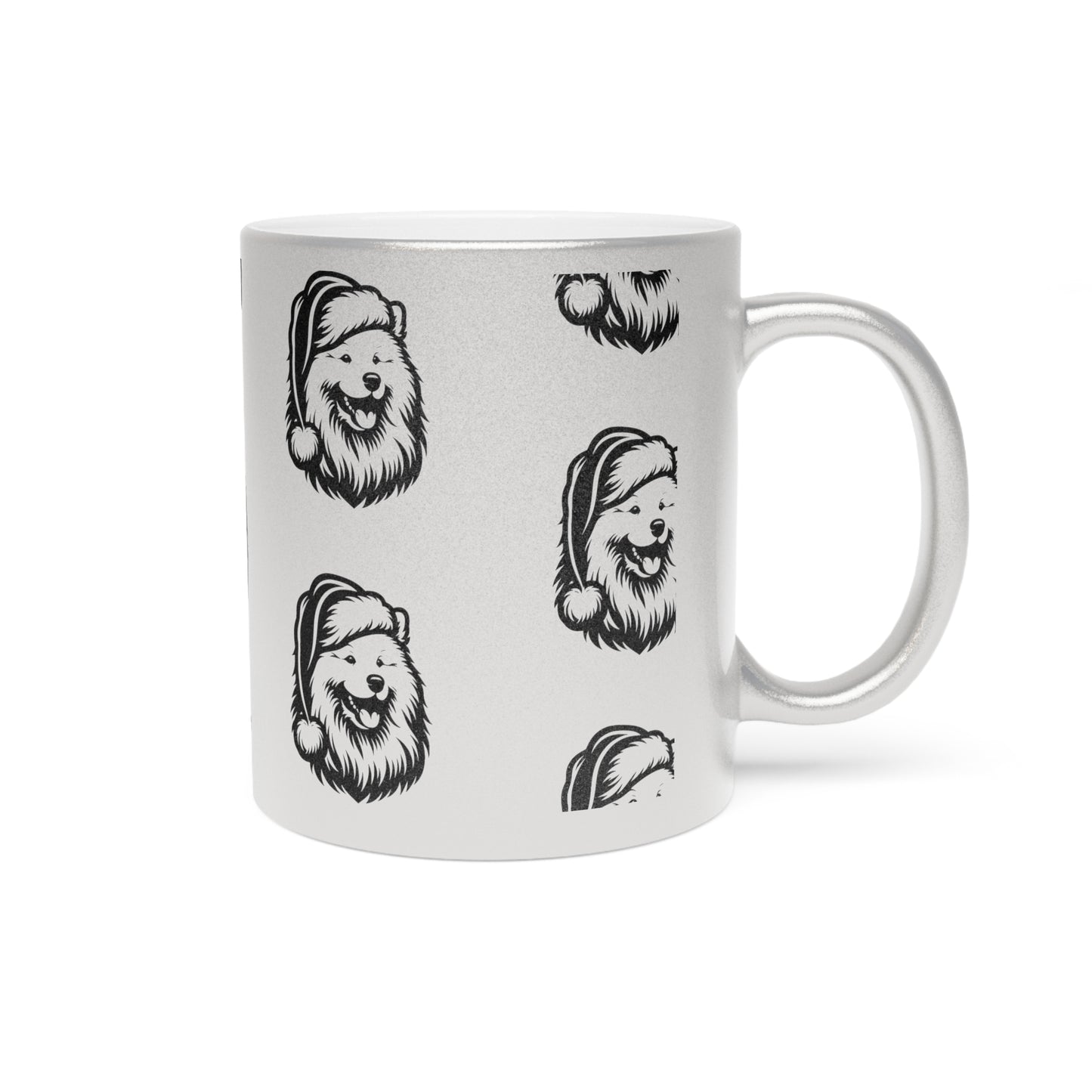 Santa Paws Samoyed Metallic Coffee Mug