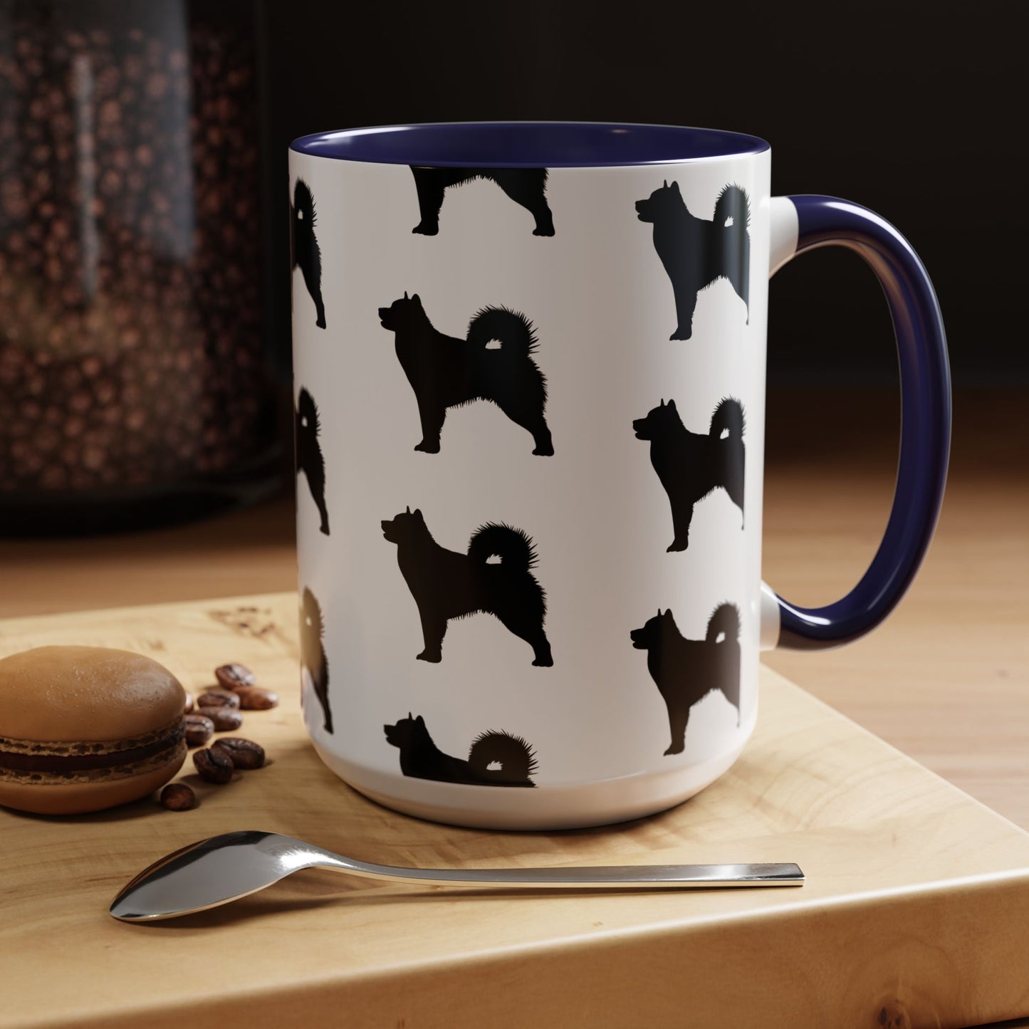 Malamute Silhouette 2-Tone Coffee Mug