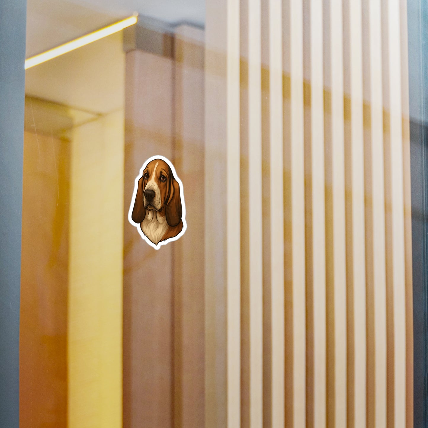 Basset Hound Head Vinyl Decal