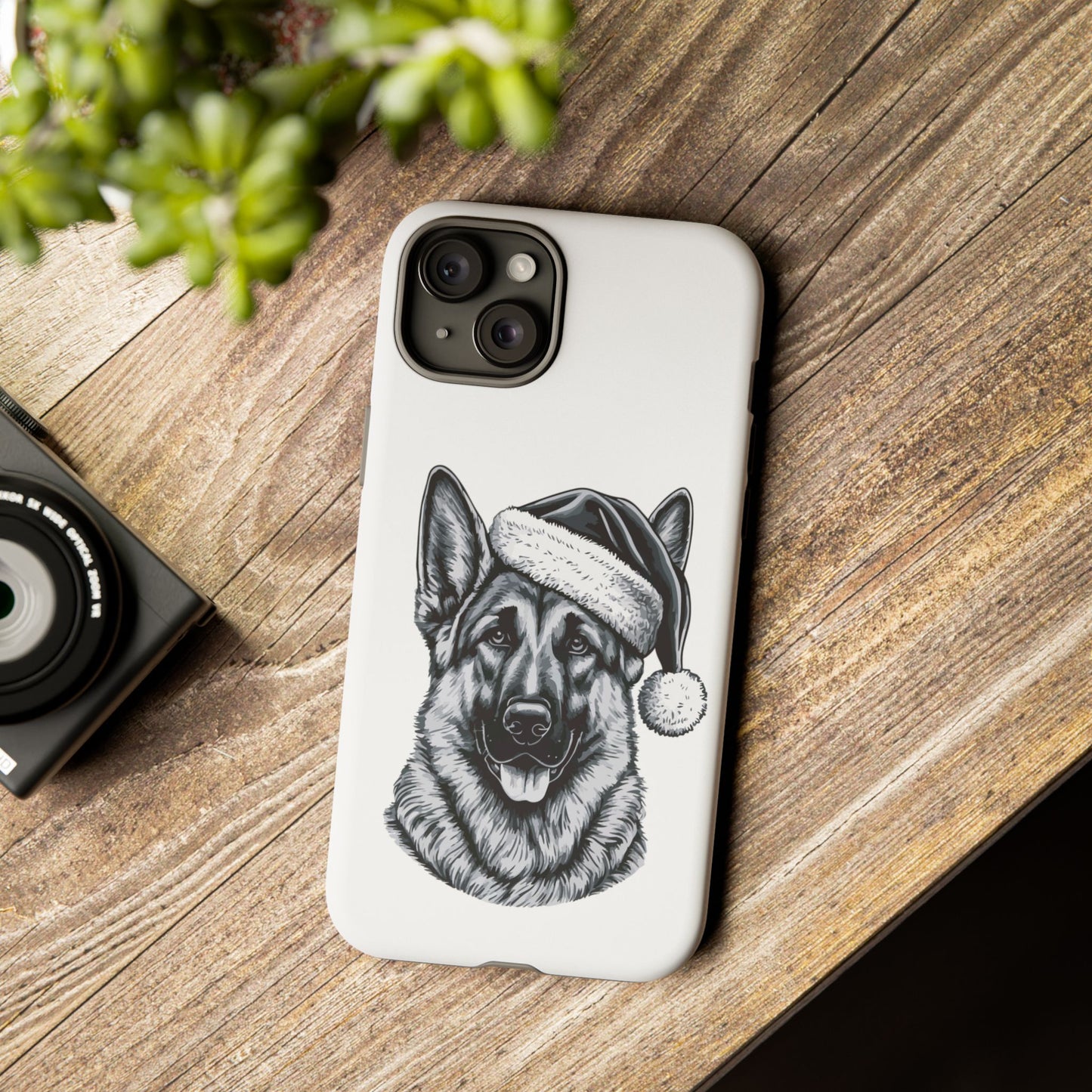 Santa Paws German Shepherd iPhone Case