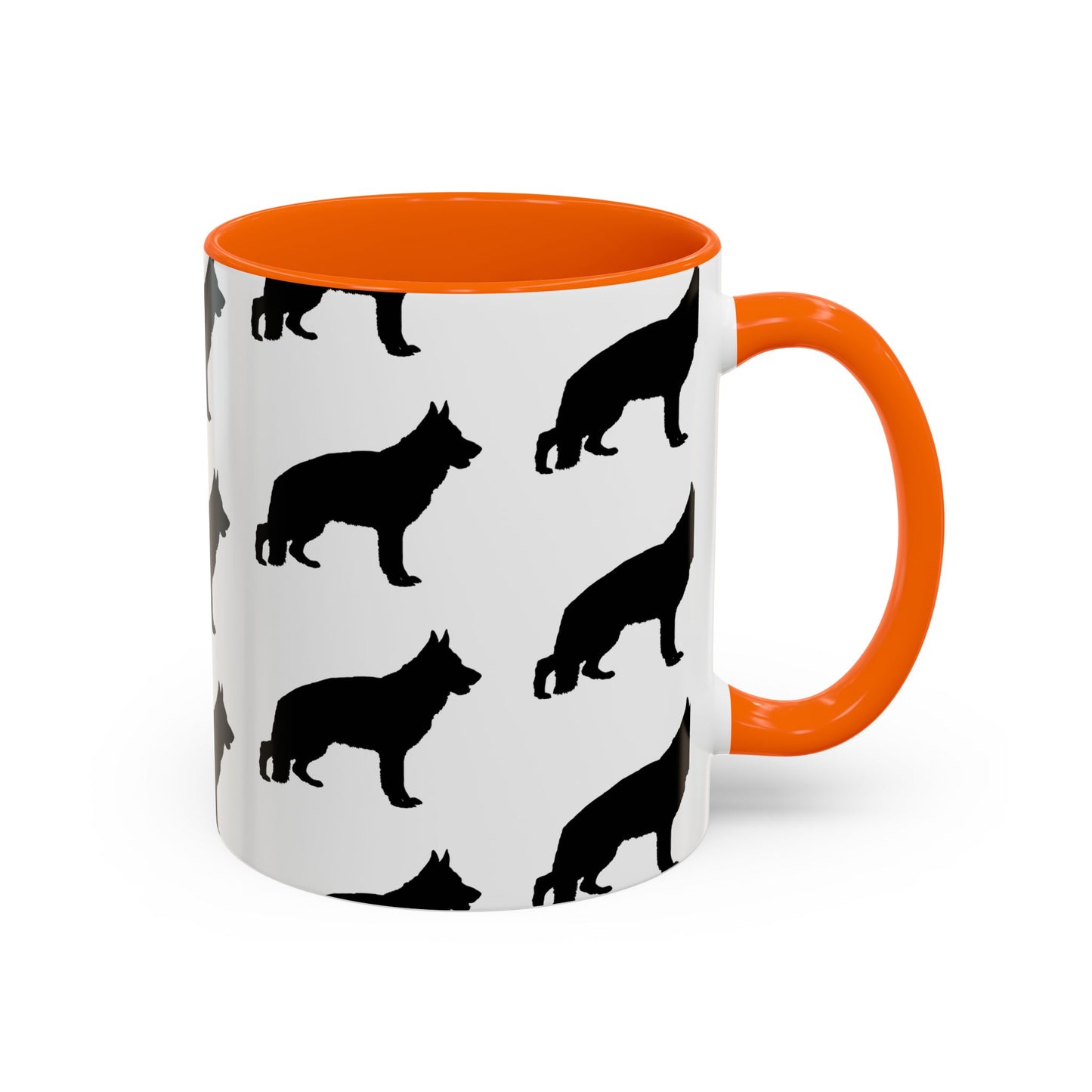 German Shepherd Silhouette 2-Tone Coffee Mug