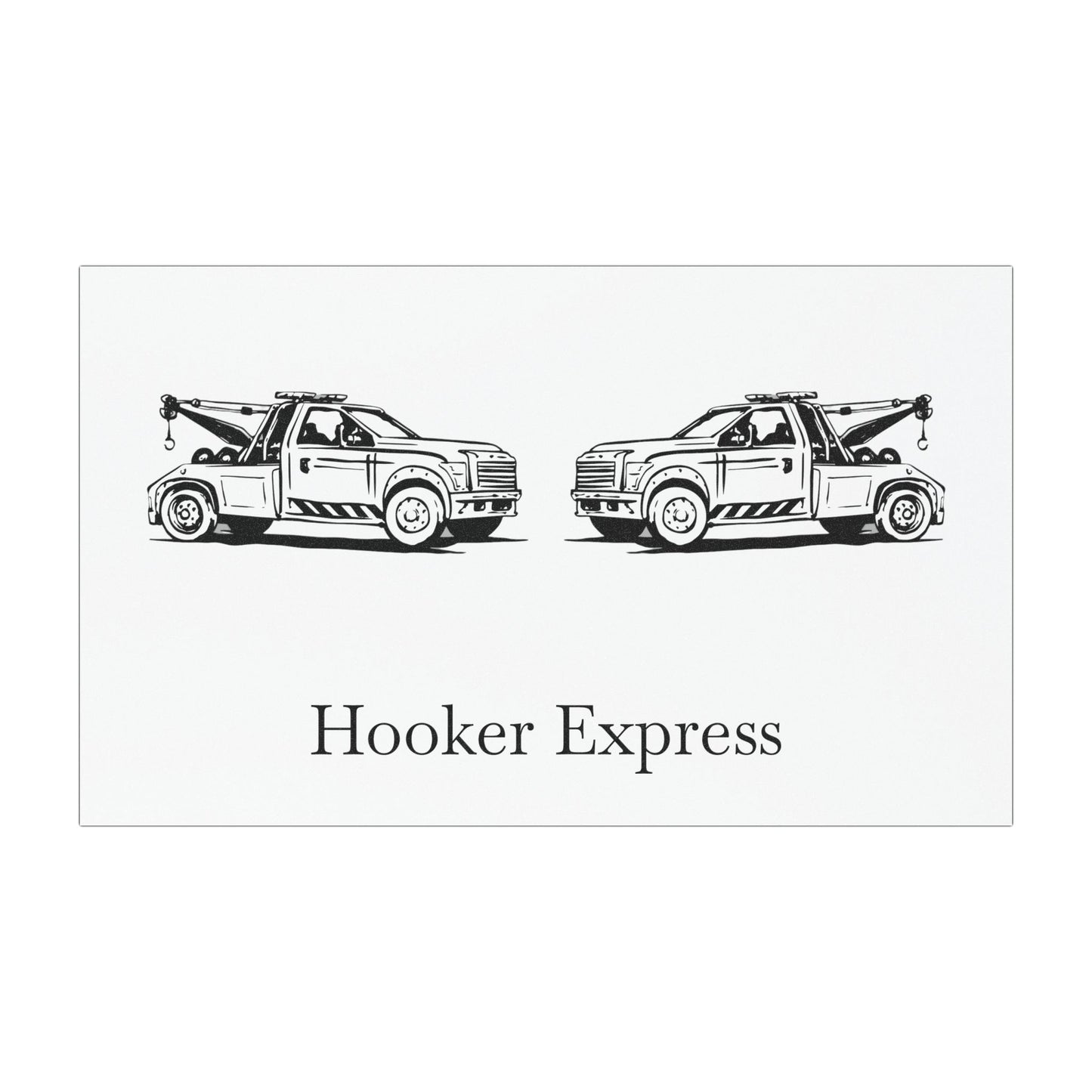 H**ker Express Wheel Lift Tow Truck Indoor/Outdoor Magnet