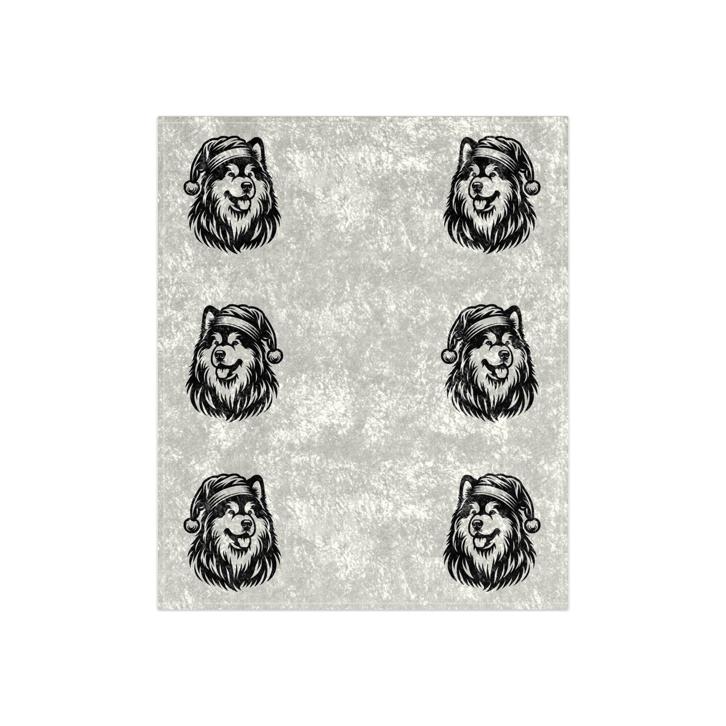 Santa Paws Malamute Crushed Velvet Blanket