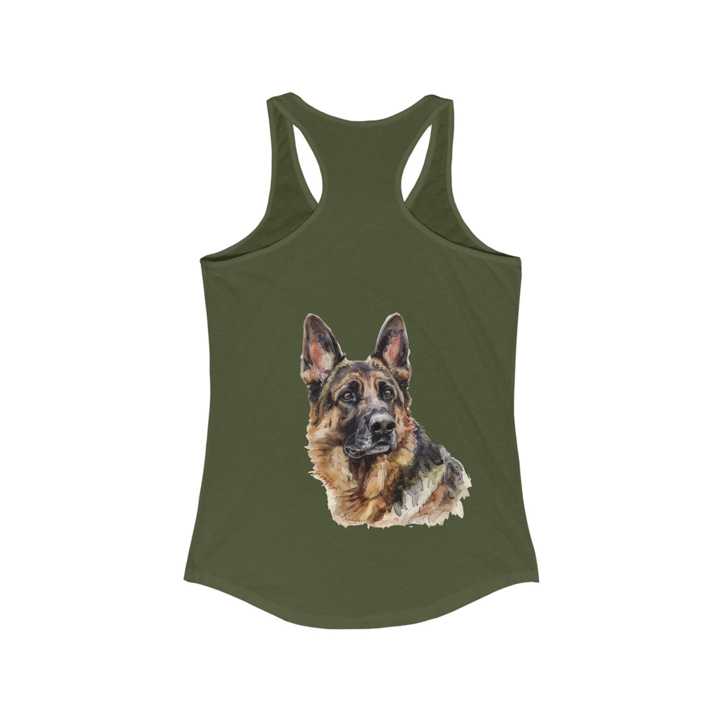 German Shepherd Head Women's Racerback Tank