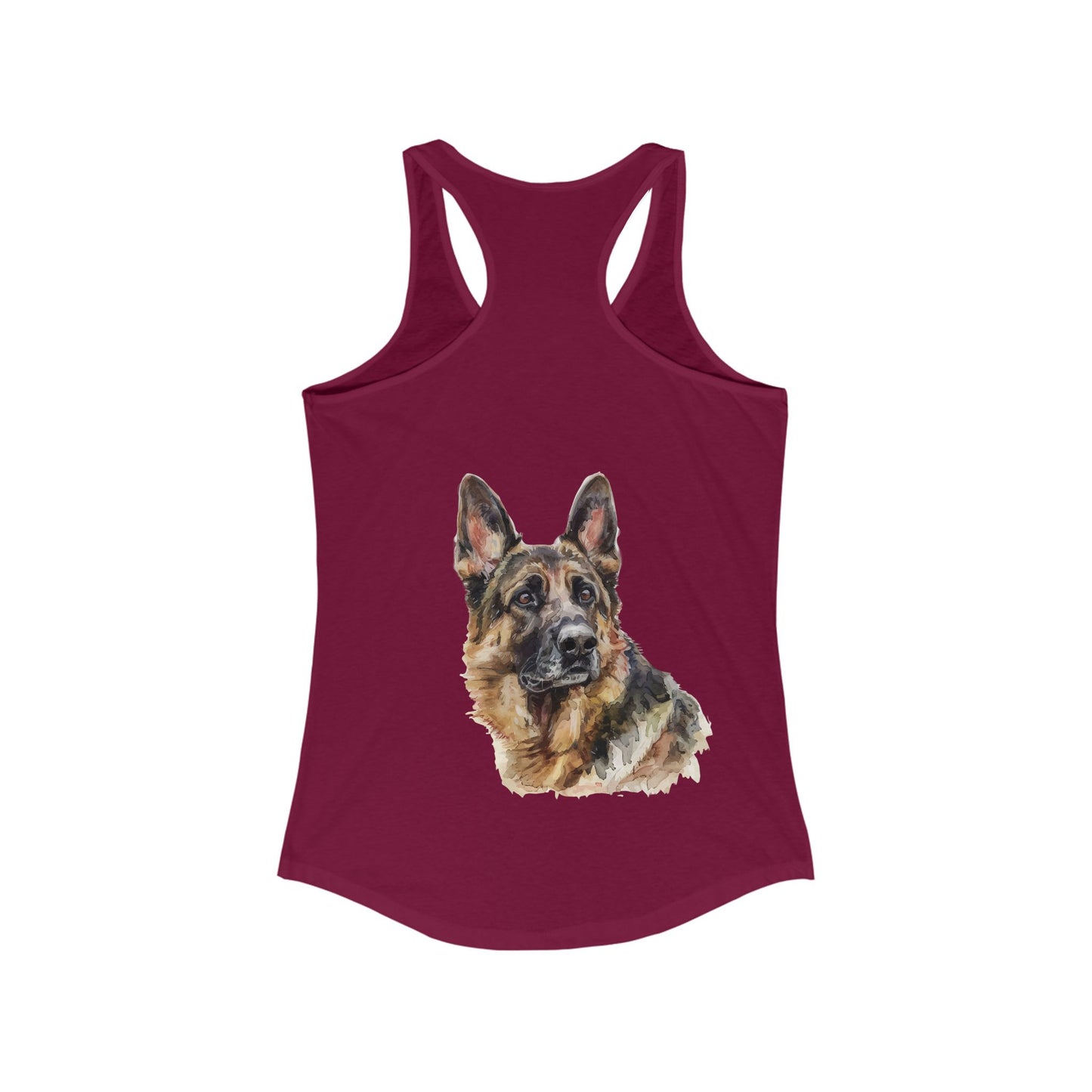 German Shepherd Head Women's Racerback Tank