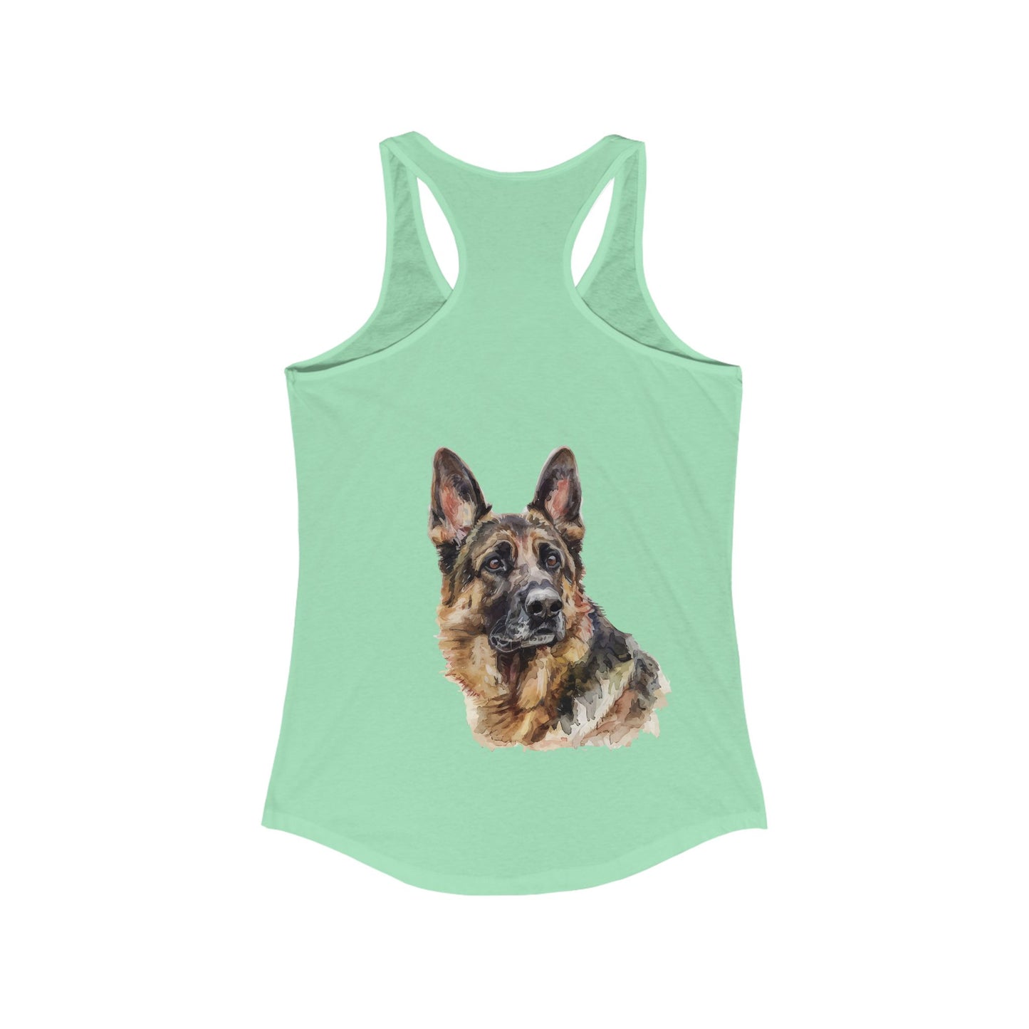 German Shepherd Head Women's Racerback Tank