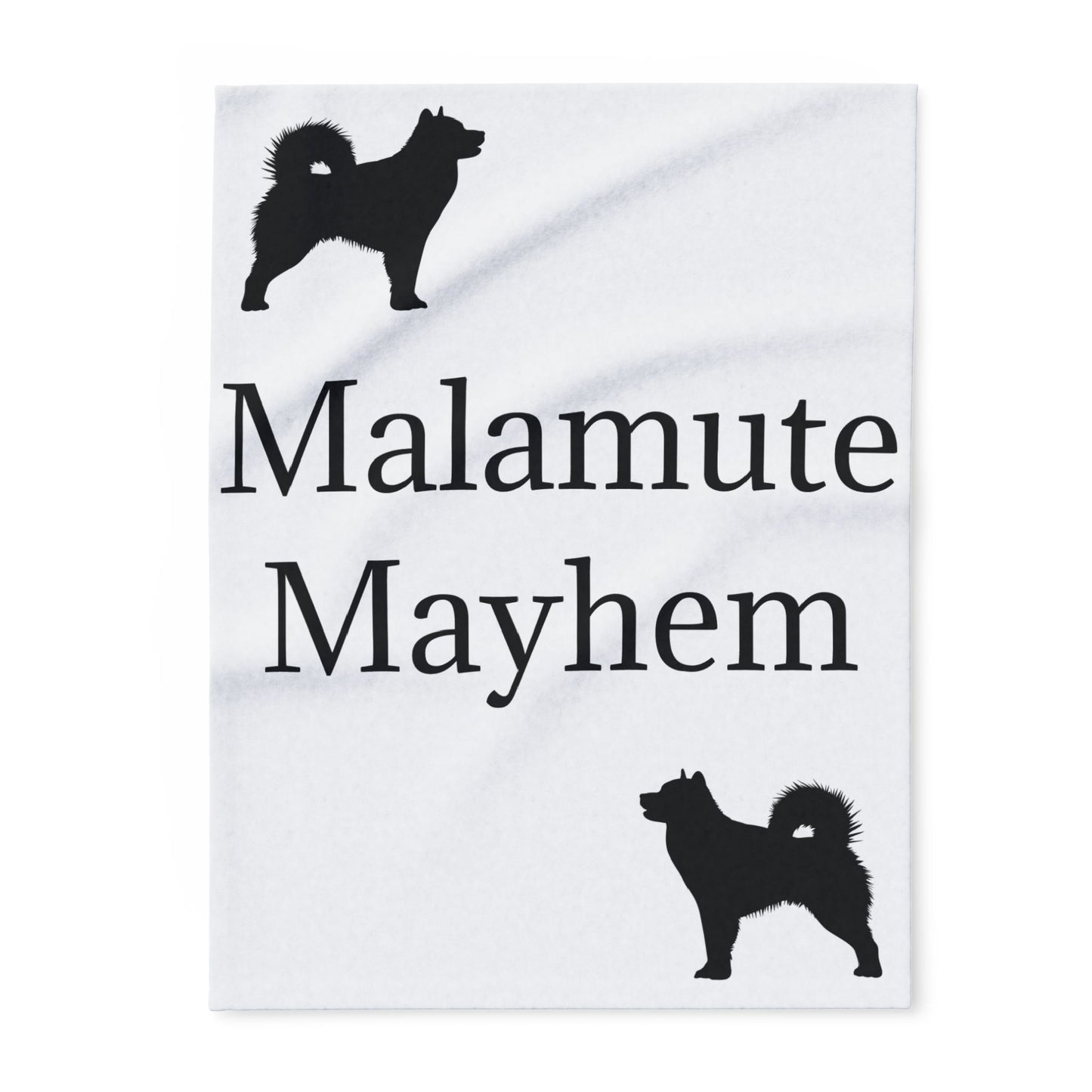 Malamute Mayhem Arctic Fleece Blanket