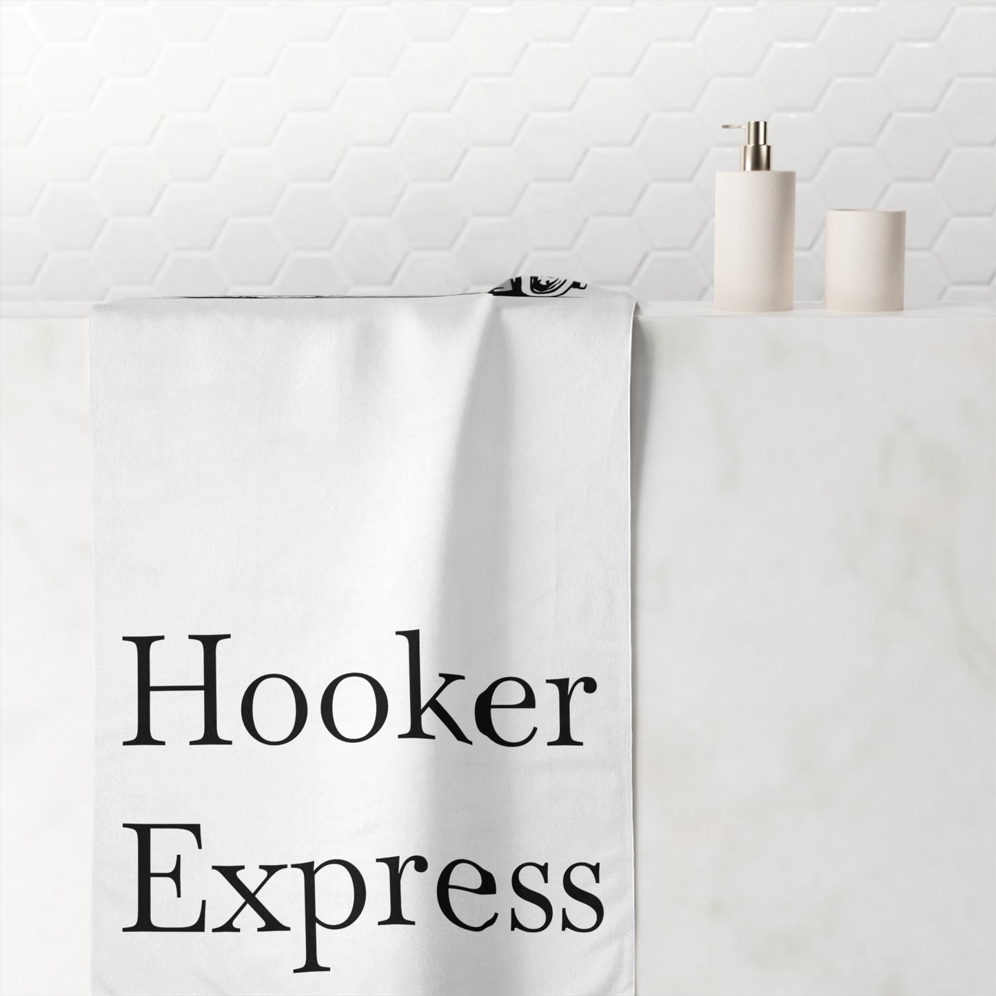 H**ker Express Wheel Lift Tow Truck Mink-Cotton Beach Towel
