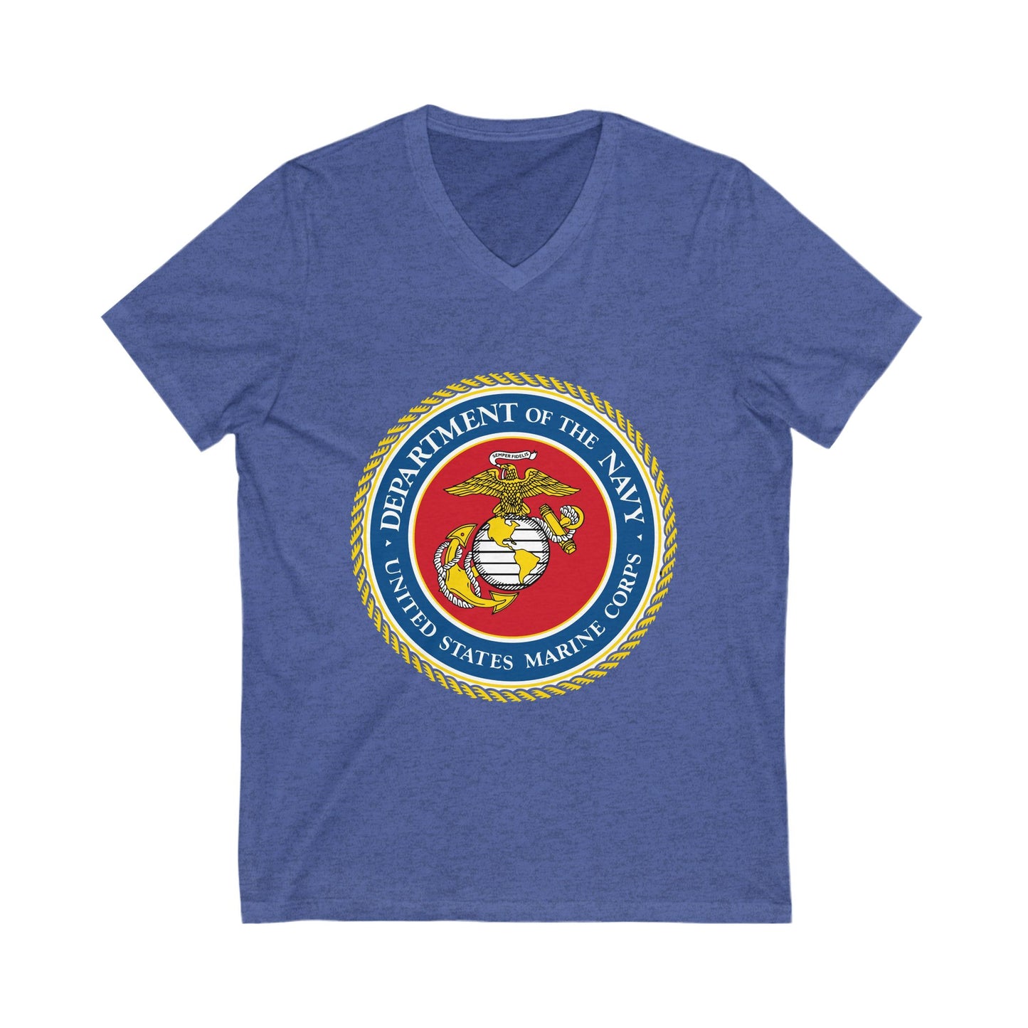US Marine Corps Unisex Short Sleeve V-Neck Tee