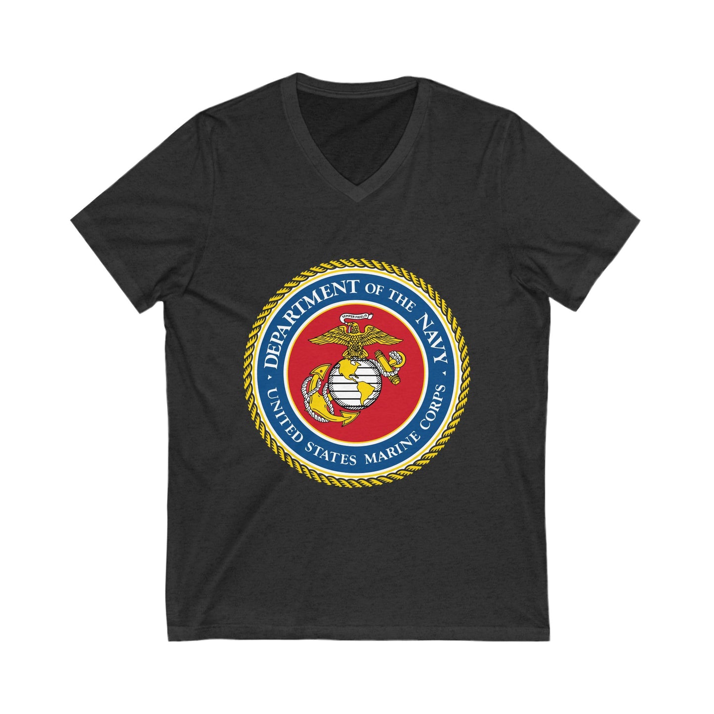 US Marine Corps Unisex Short Sleeve V-Neck Tee