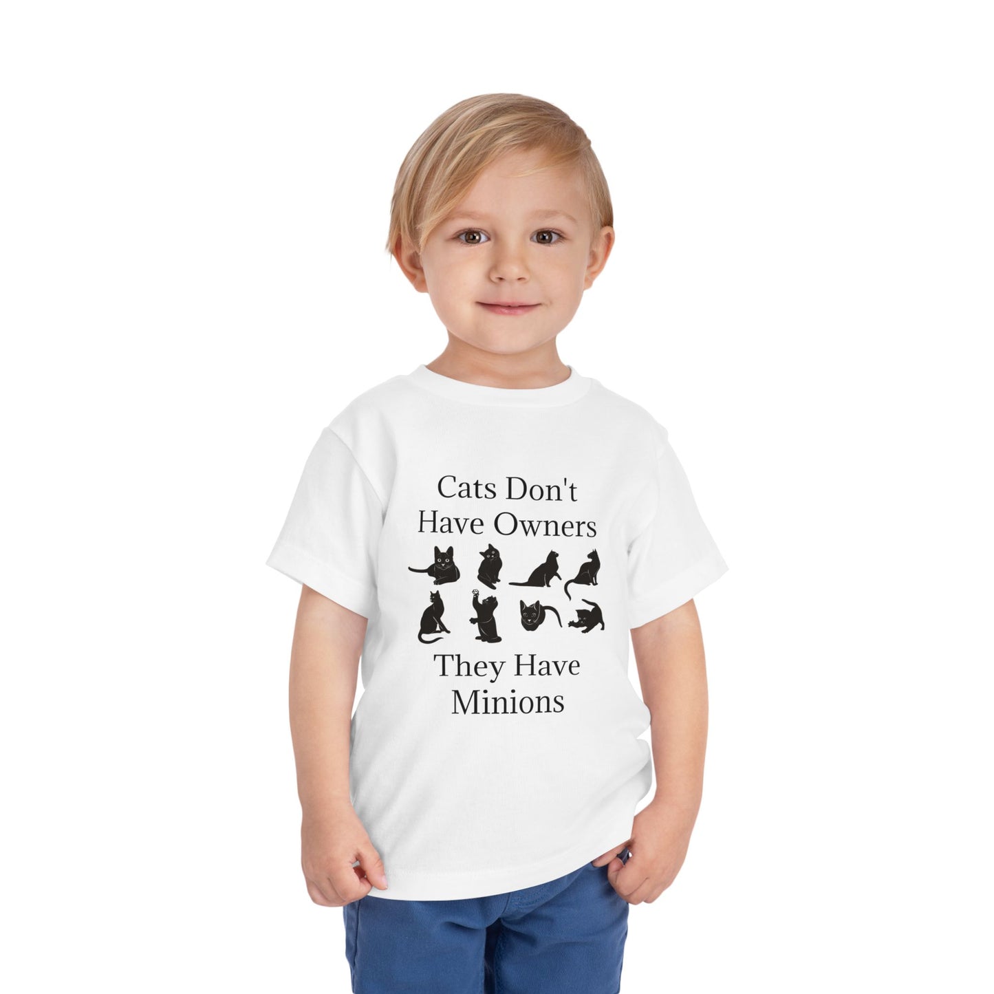 Cat Minions Toddler Unisex Short Sleeve Crewneck Tee