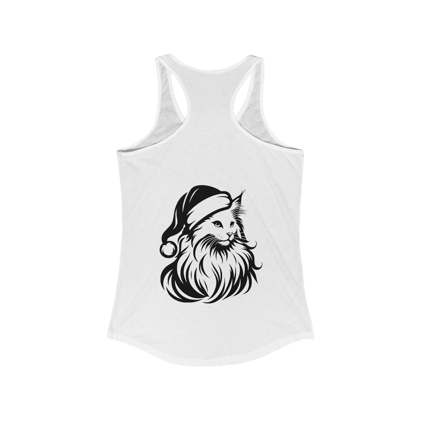 Santa Paws Cat Women's Racerback Tank