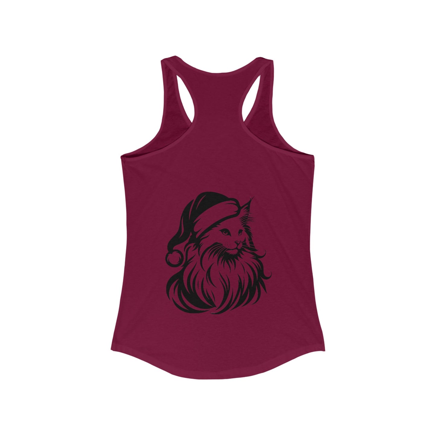 Santa Paws Cat Women's Racerback Tank