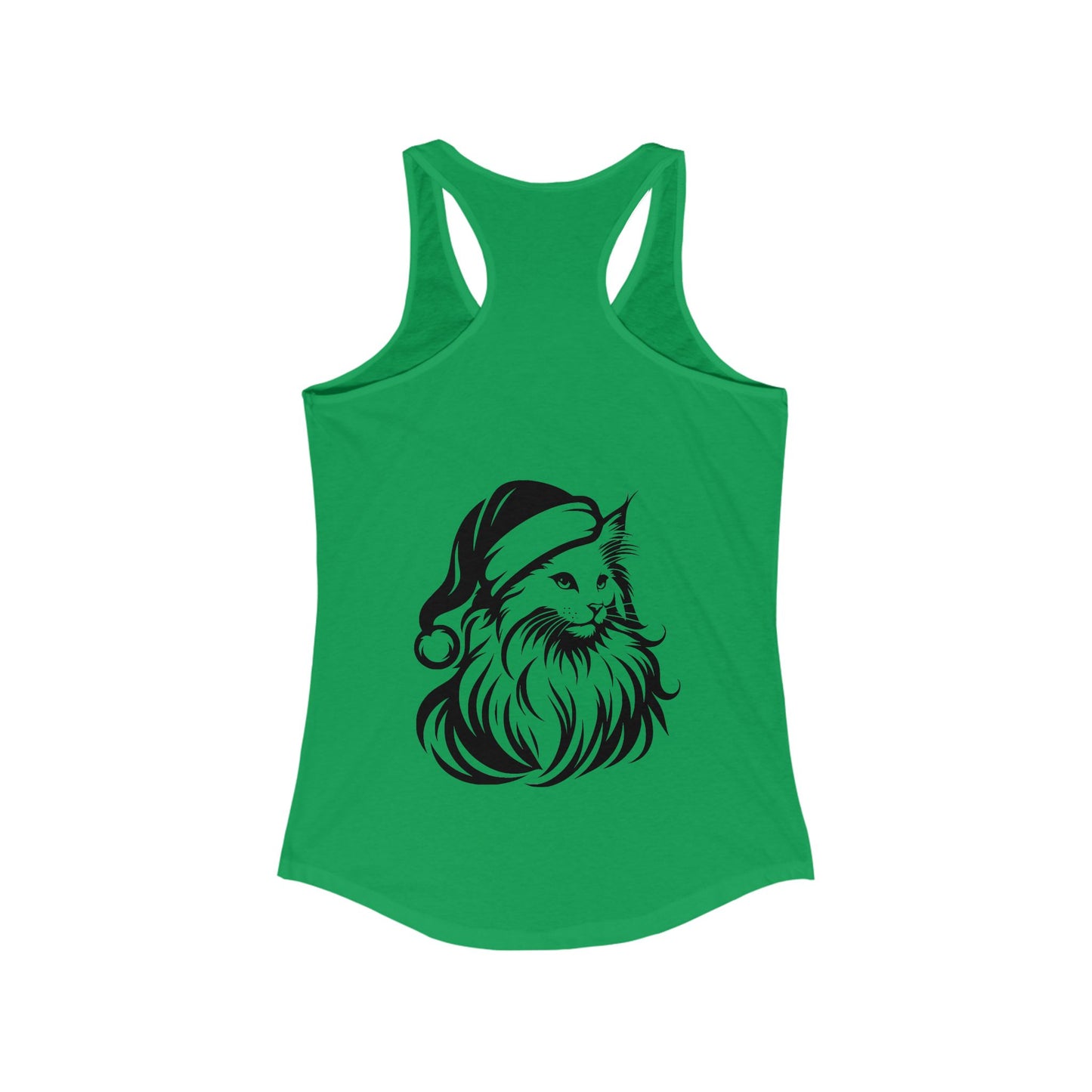 Santa Paws Cat Women's Racerback Tank