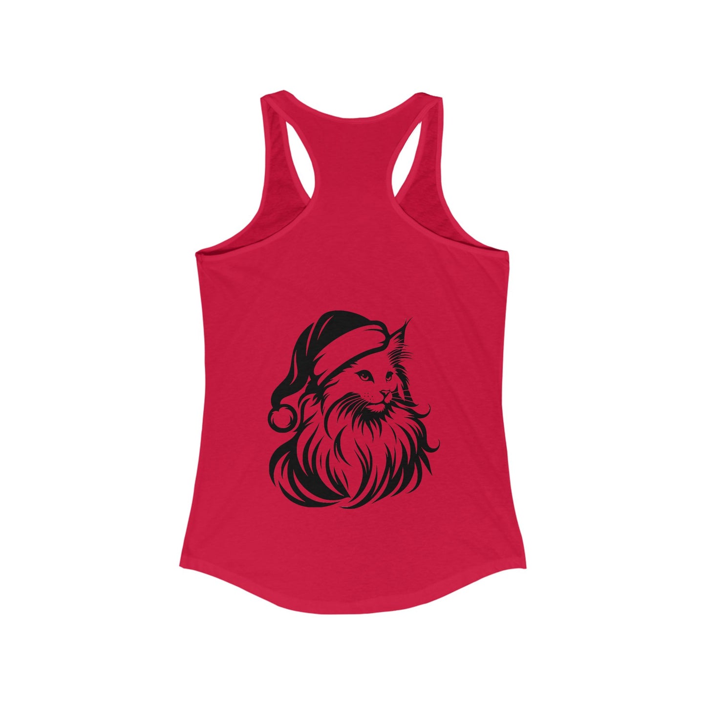 Santa Paws Cat Women's Racerback Tank