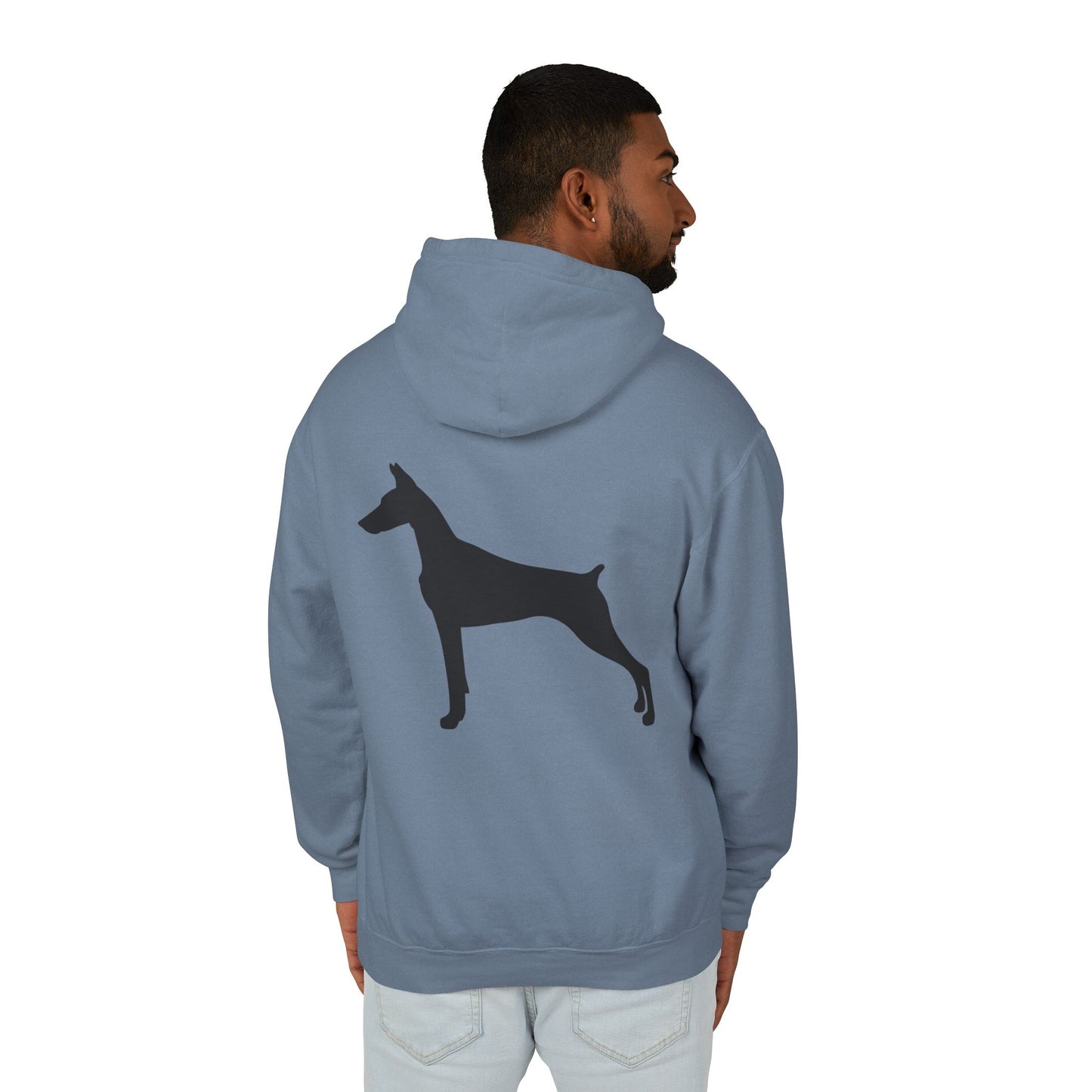 Doberman Silhouette Unisex Lightweight Hoodie