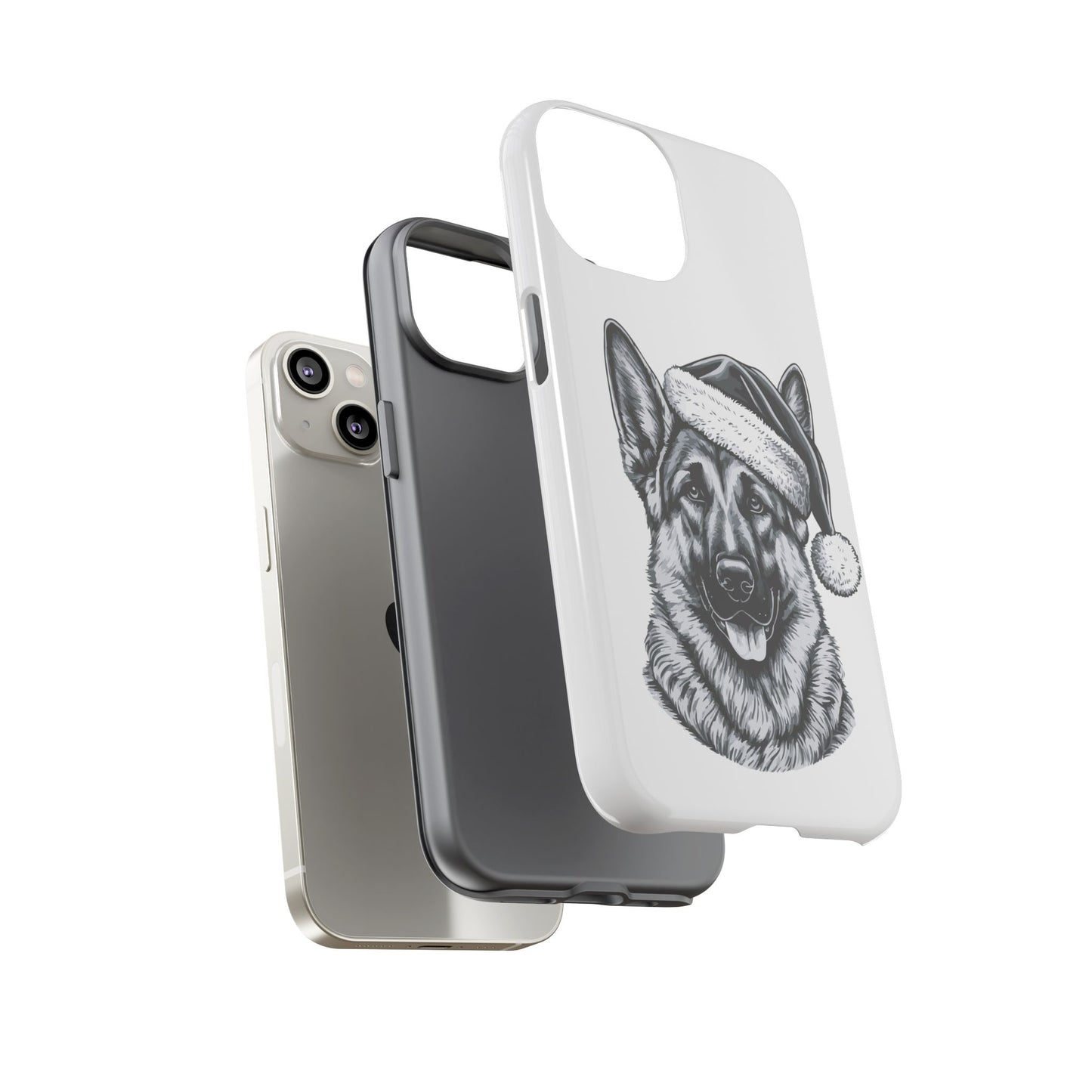 Santa Paws German Shepherd iPhone Case