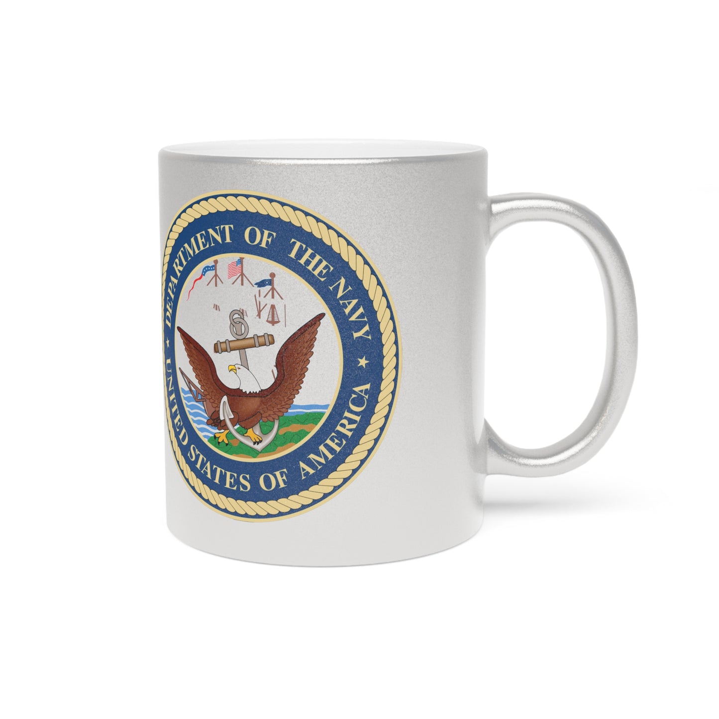 US Navy Metallic Coffee Mug