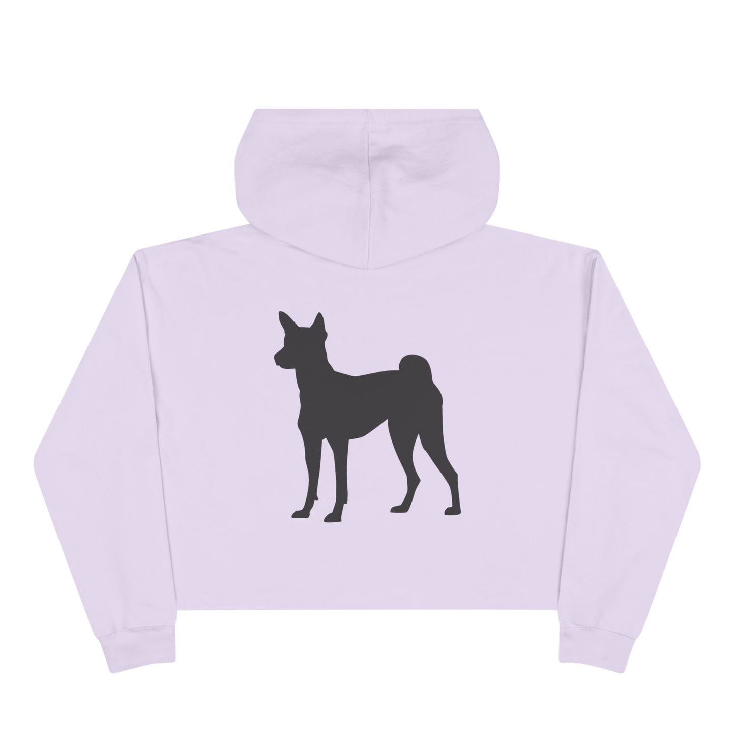 Basenji Silhouette Women's Crop Hoodie