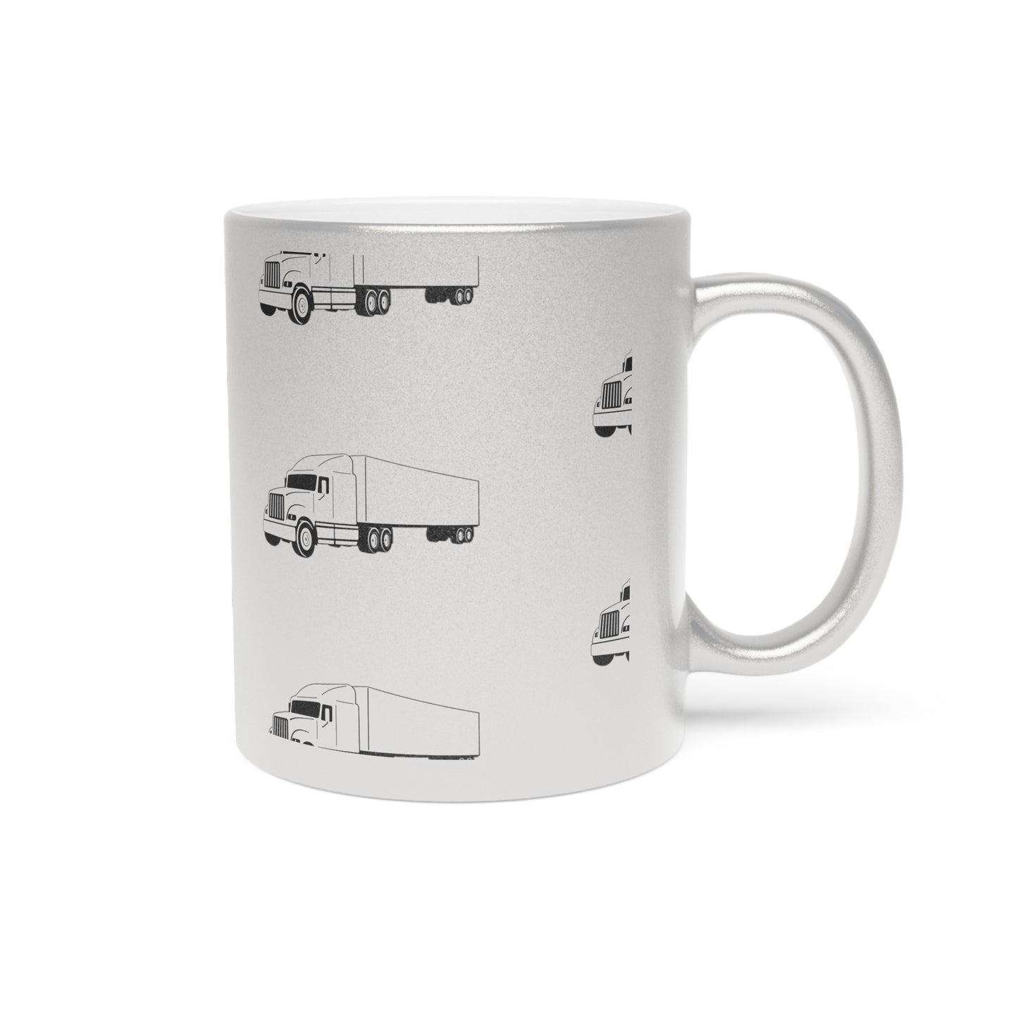Semi Truck Metallic Coffee Mug