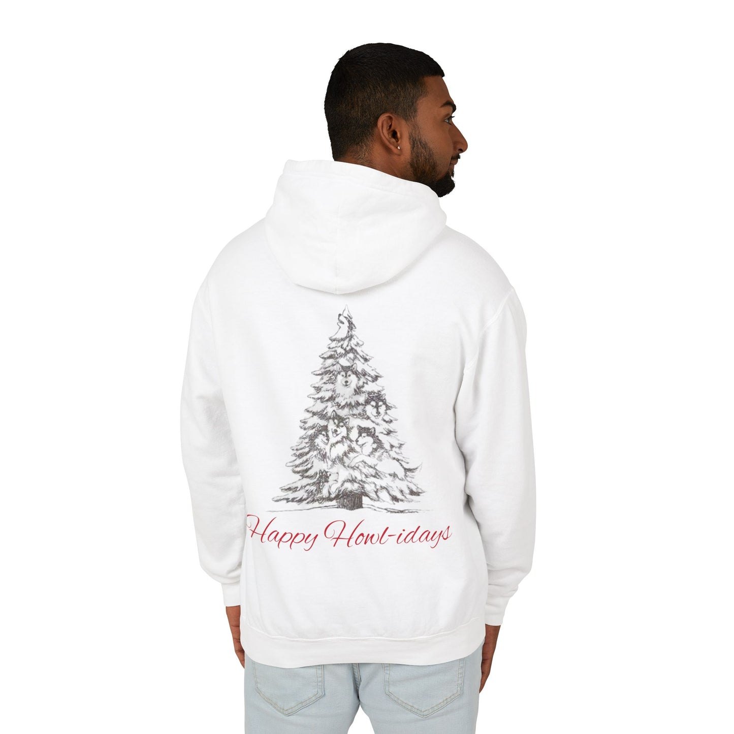 Happy Howl-idays Unisex Lightweight Hoodie
