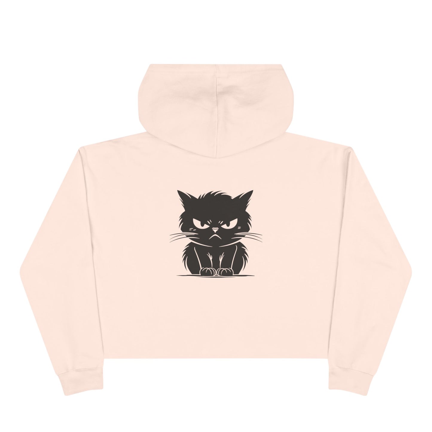 Angry Cat Women's Crop Hoodie