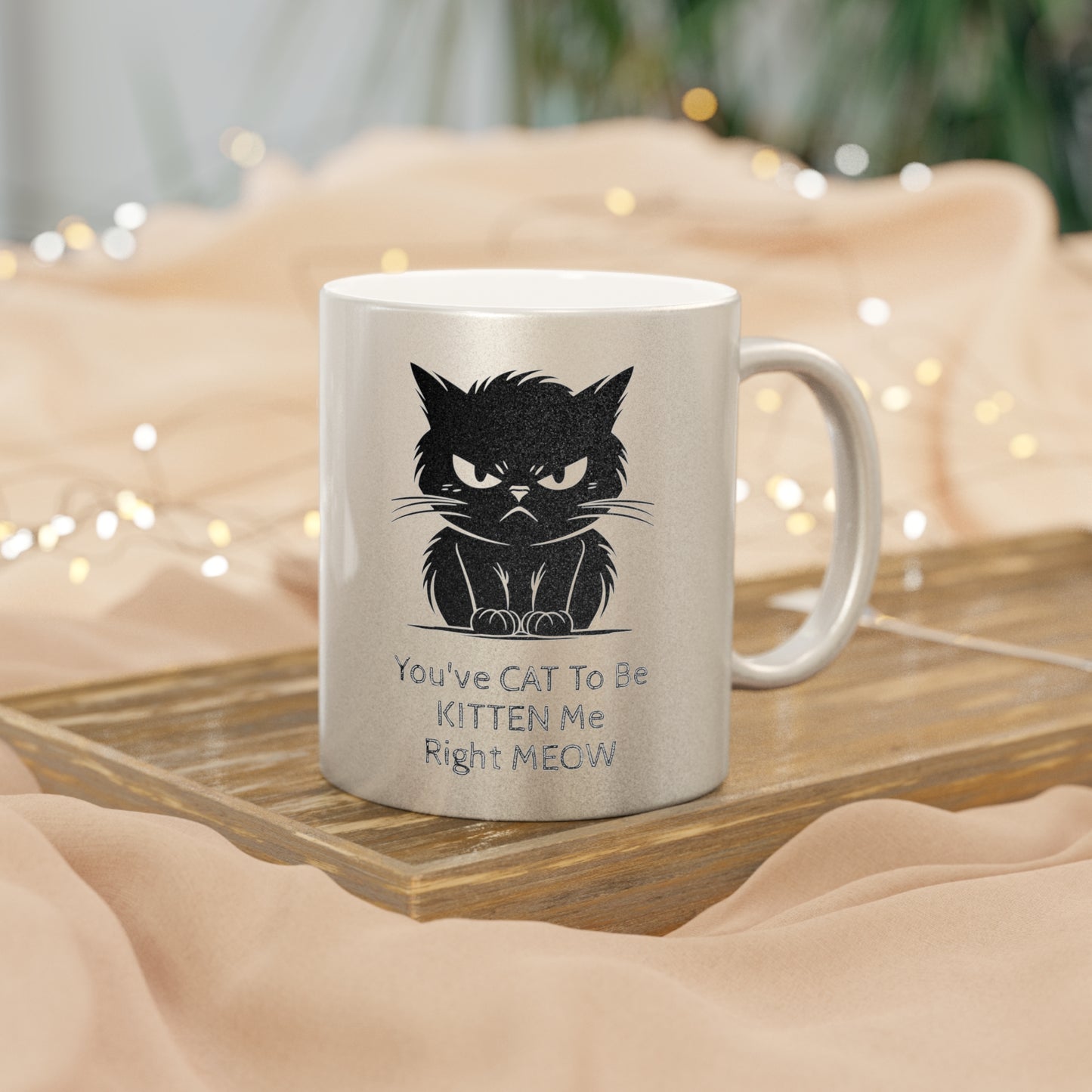 Kitten Me Metallic Coffee Mug