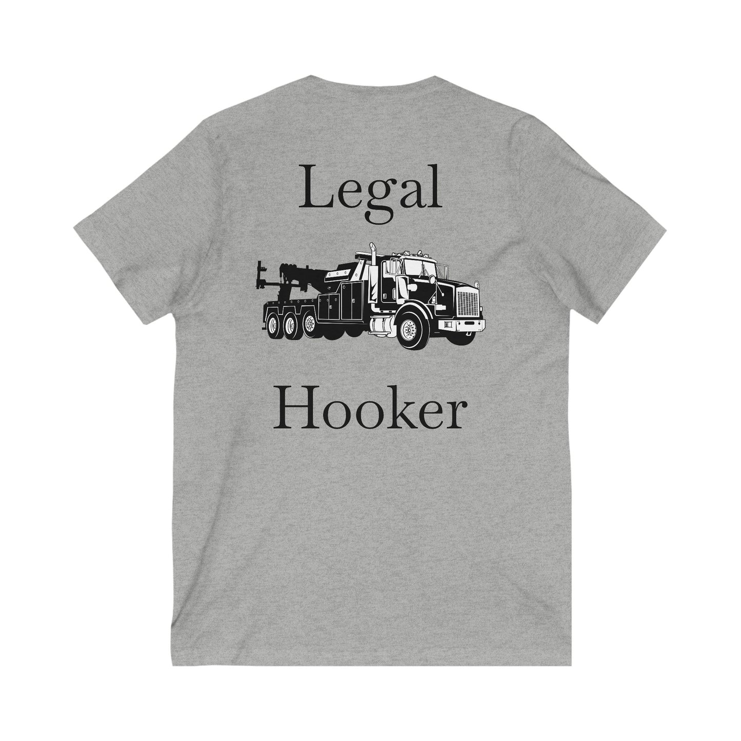 Legal H**ker Heavy Tow Truck Unisex Short Sleeve V-Neck Tee
