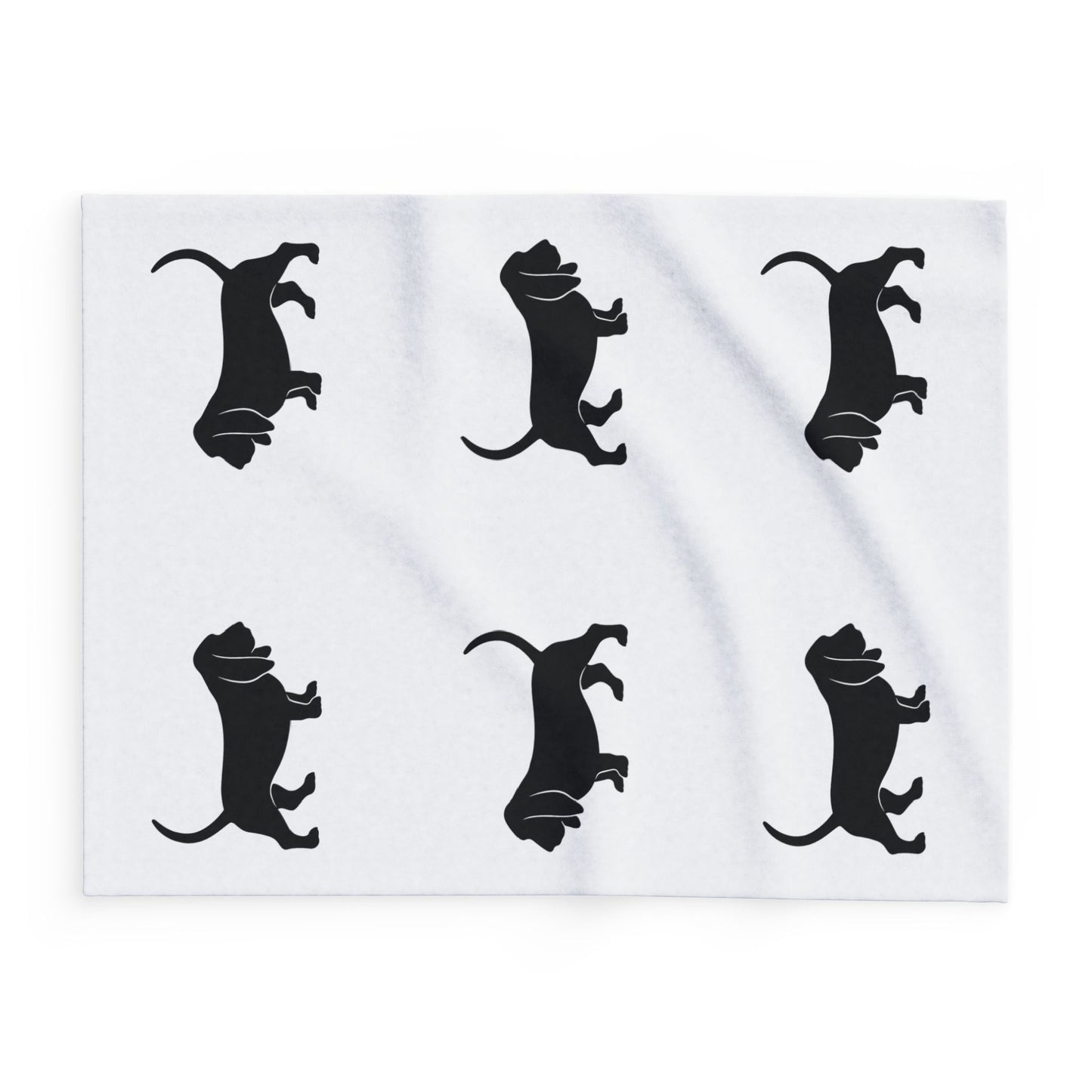 Basset Hound Silhouette Arctic Fleece Blanket