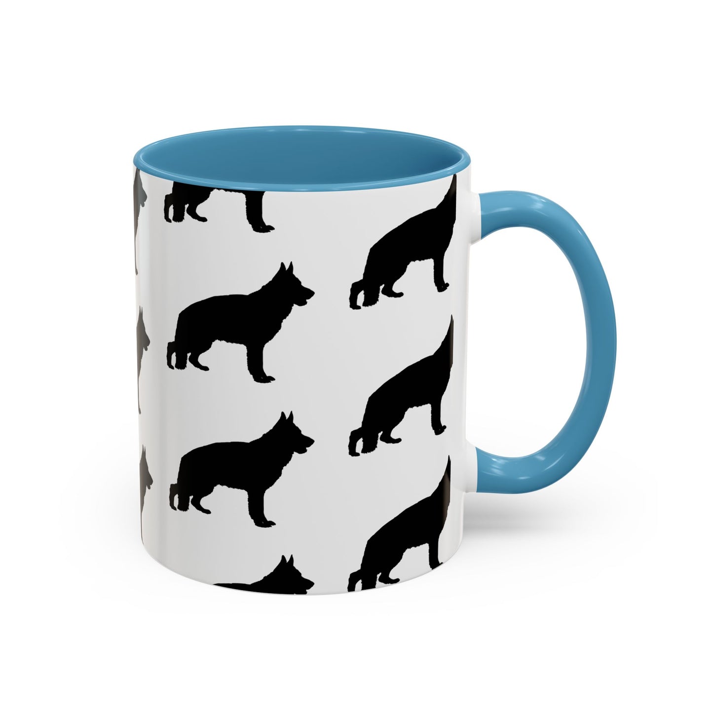 German Shepherd Silhouette 2-Tone Coffee Mug