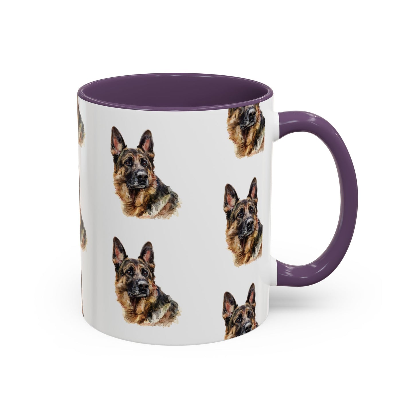 German Shepherd Head 2-Tone Coffee Mug