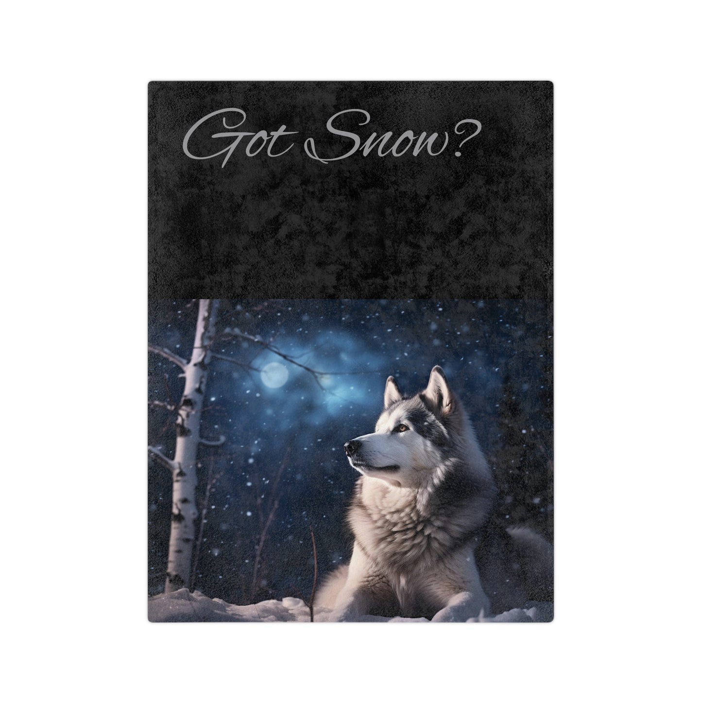 Got Snow? Velveteen Microfiber Blanket