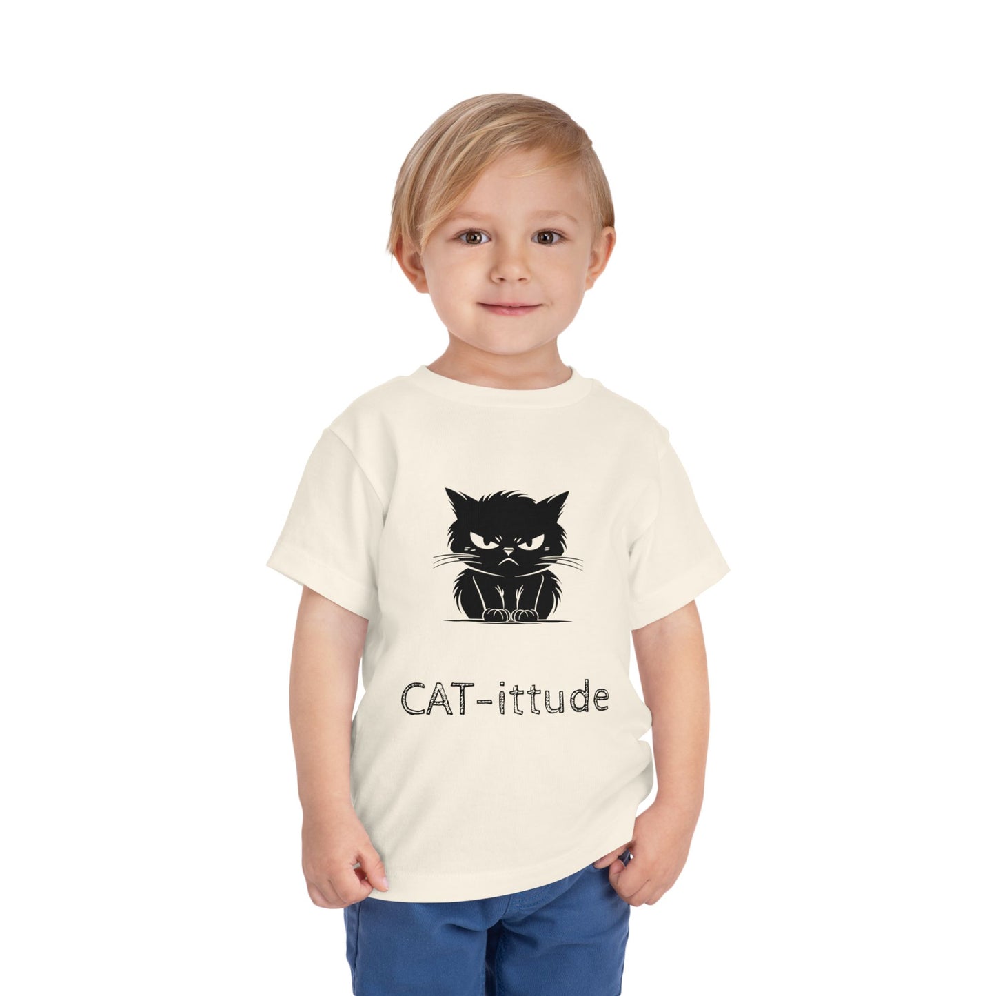 CAT-itude Toddler Unisex Short Sleeve Crewneck Tee