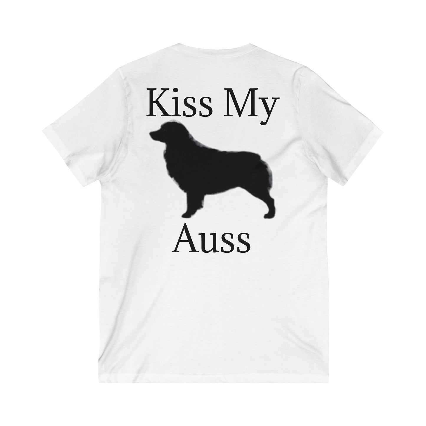 Kiss My Auss Unisex Short Sleeve V-Neck Tee